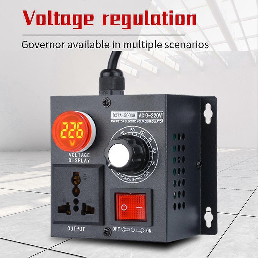 Variable Voltage Regulator 5000W Speed Temperature Light Voltage Uelatic Pressure Controller EU Plug