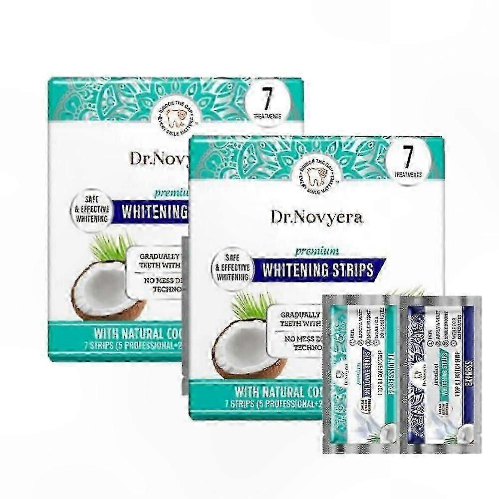 7-Day Whitening Strips, Non-Slip Dry Technology for Teeth, 1 to 3 Boxes per Pack