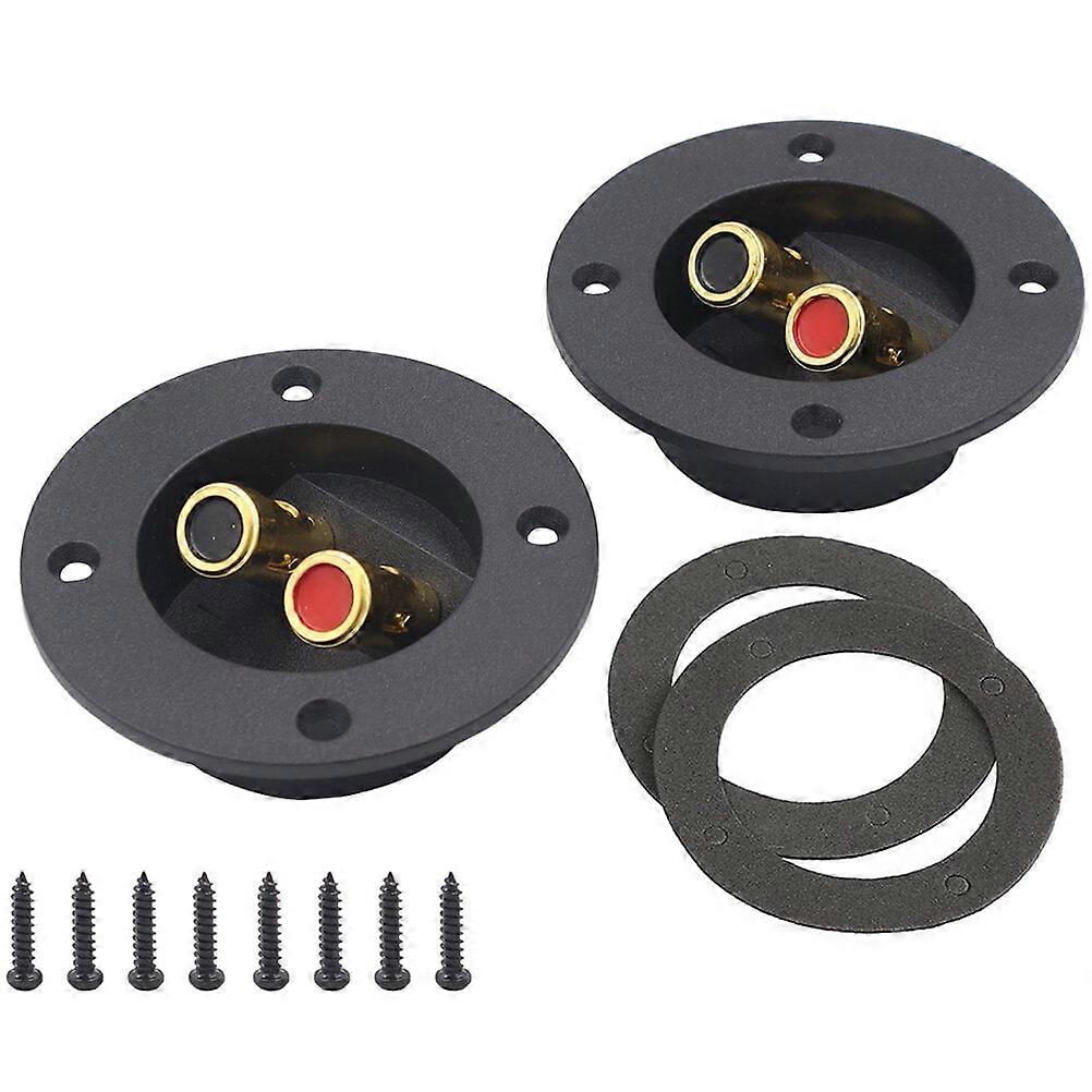 2 Pcs Audio Junction Box Speakers Sound Bar Enclosure Wireless Terminals Connector Connectors