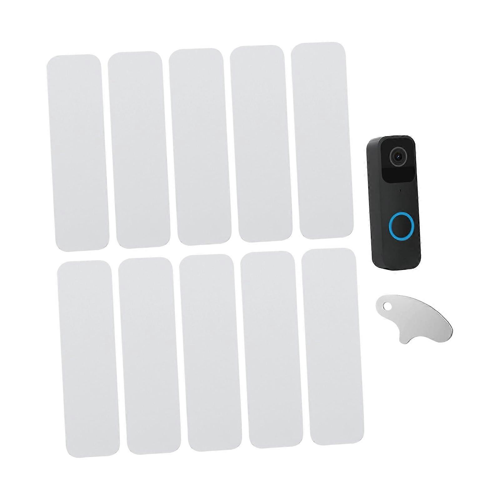 Pack of 10 Doorbells Adhesive Featuring Simple Application for Video Doorbells on Various Surfaces without Screws Multicolor