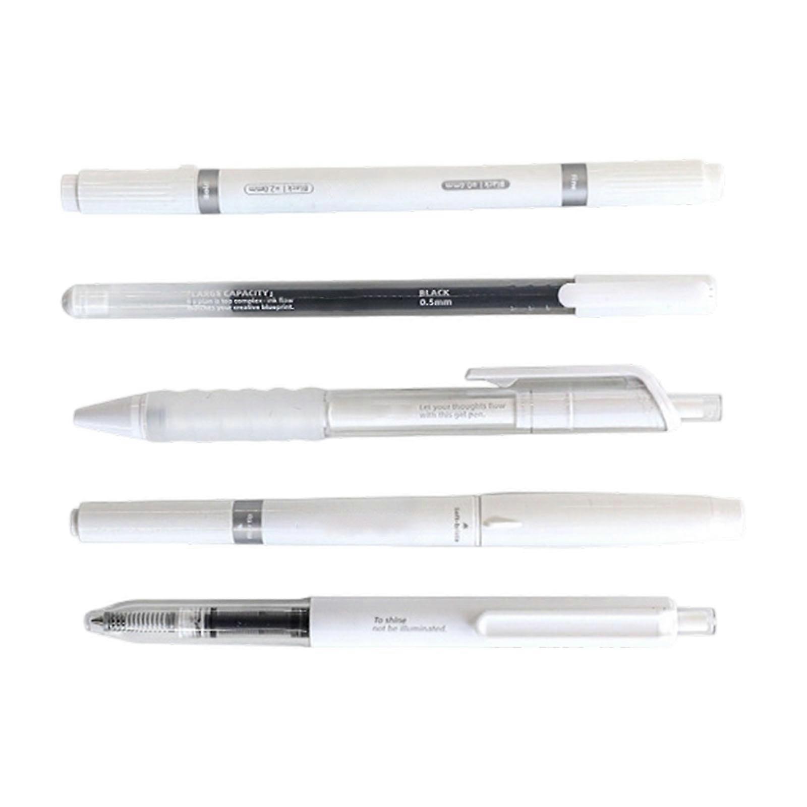 5Pcs Noise Free Retractable Gel Pen Fast Dry Ink Non Smudge Writing Pen Comfortable Handle For Students Professional Multicolor