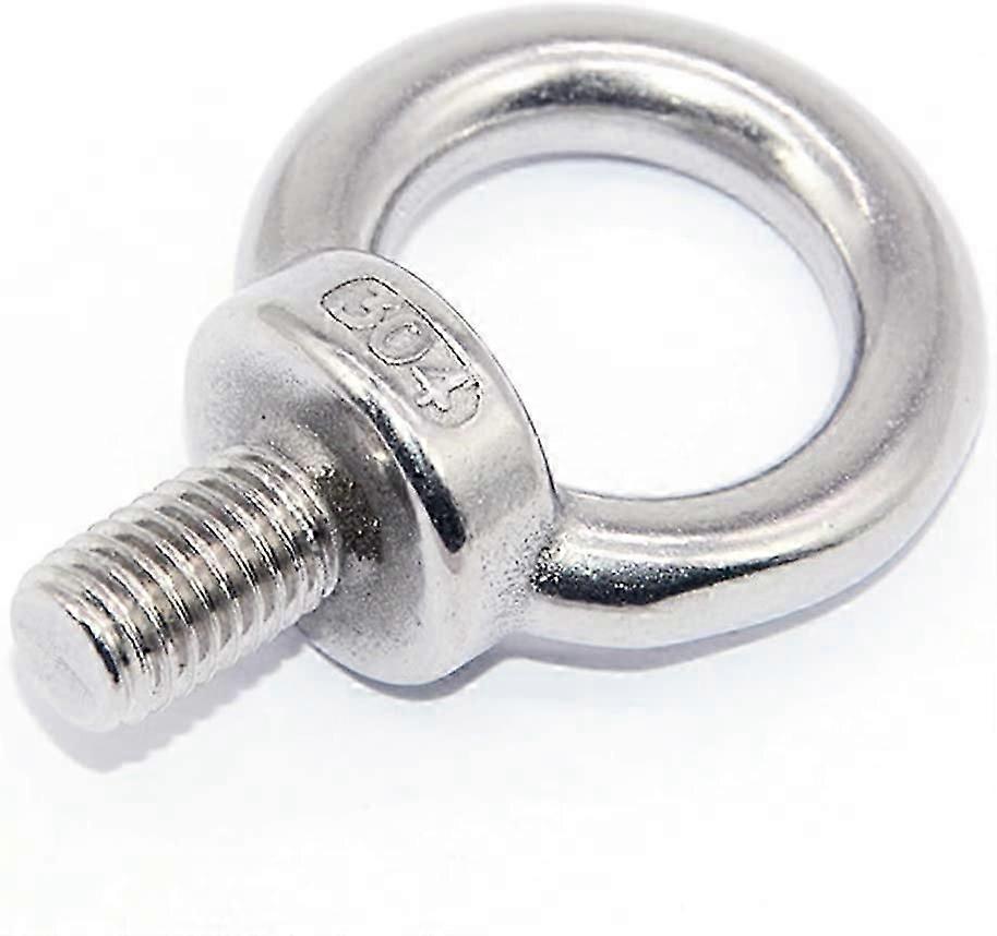 10PCS Ring Lifting Eye Bolts Male Threaded Nut Fastener, M8