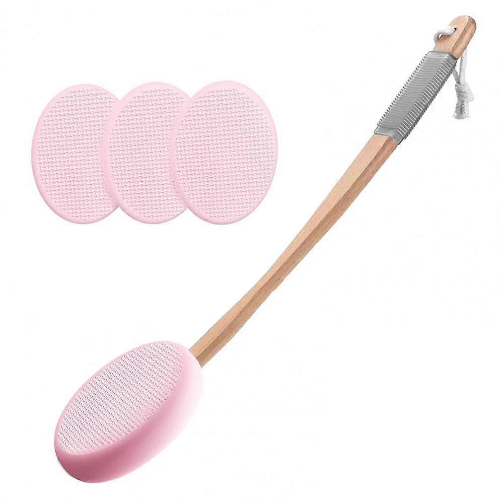 Back Lotion Applicator with Replaceable Cotton Pad, Sunscreen Cream Applicator with Curved Handle