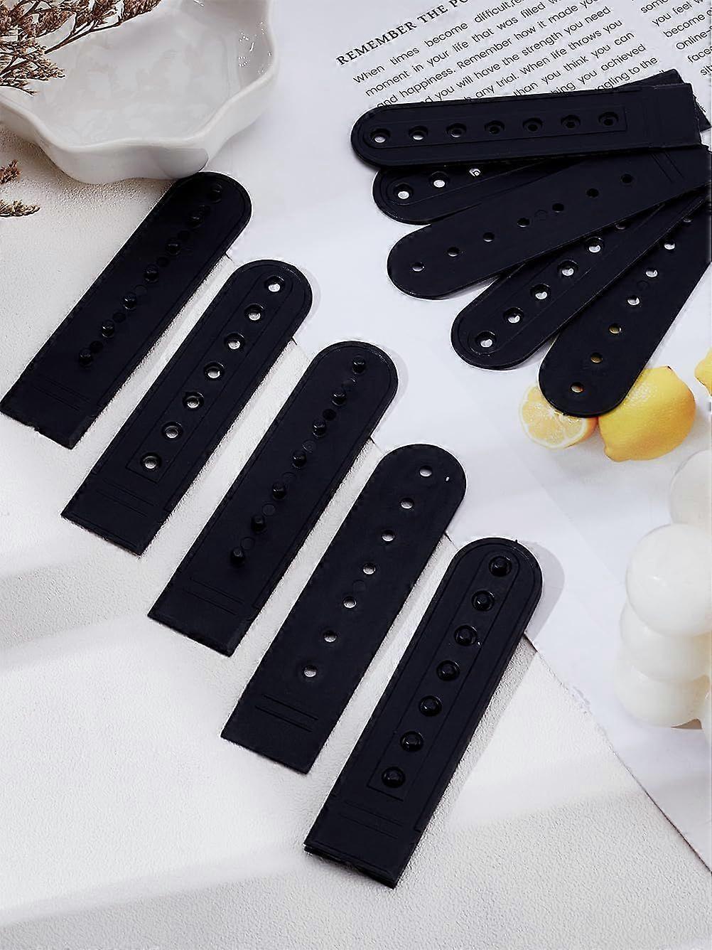 40 Sets Plastic Fasteners Buckle Extender Snap PE Plastic 7 Holes Hat Replacement Fasteners Hat Size Extension Accessories Adjustable Caps Half Size E