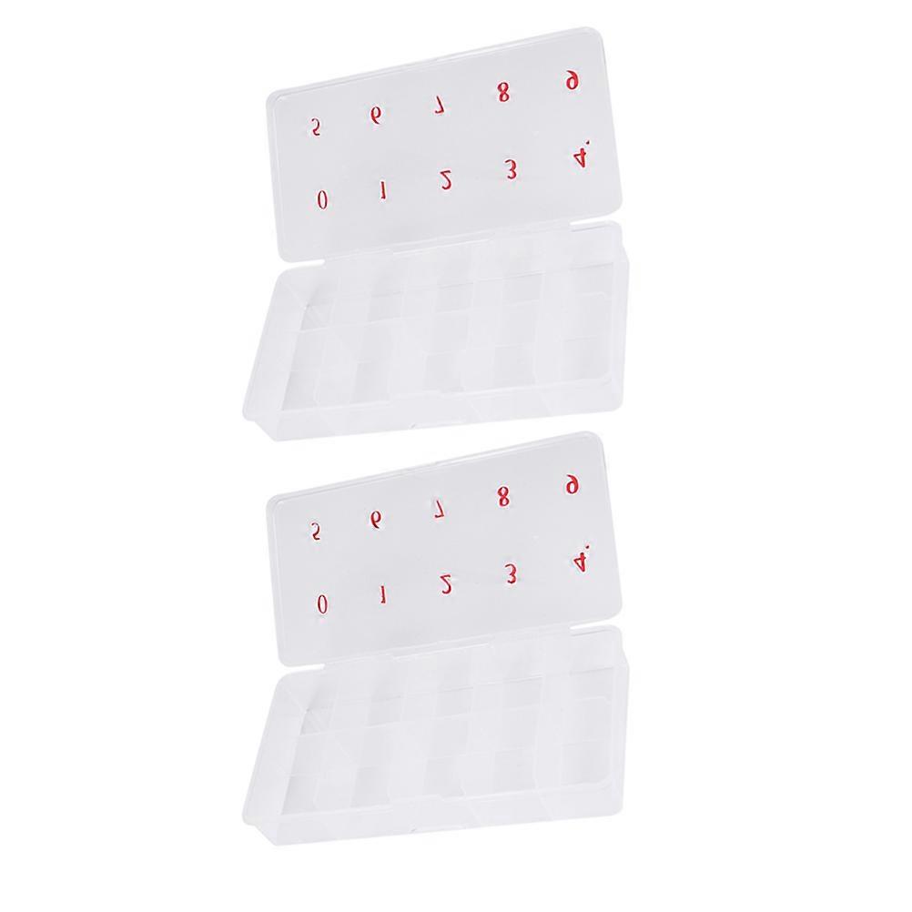 Storage Case for Nail Art Tools and Supplies Manicure Rectangular Plastic Container 2Pack