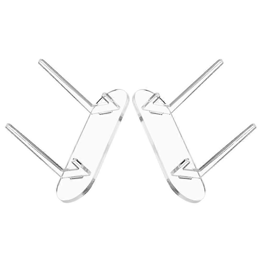 Transparent Acrylic Plate Stand for Display 2Pcs Clear Photo Frame Support