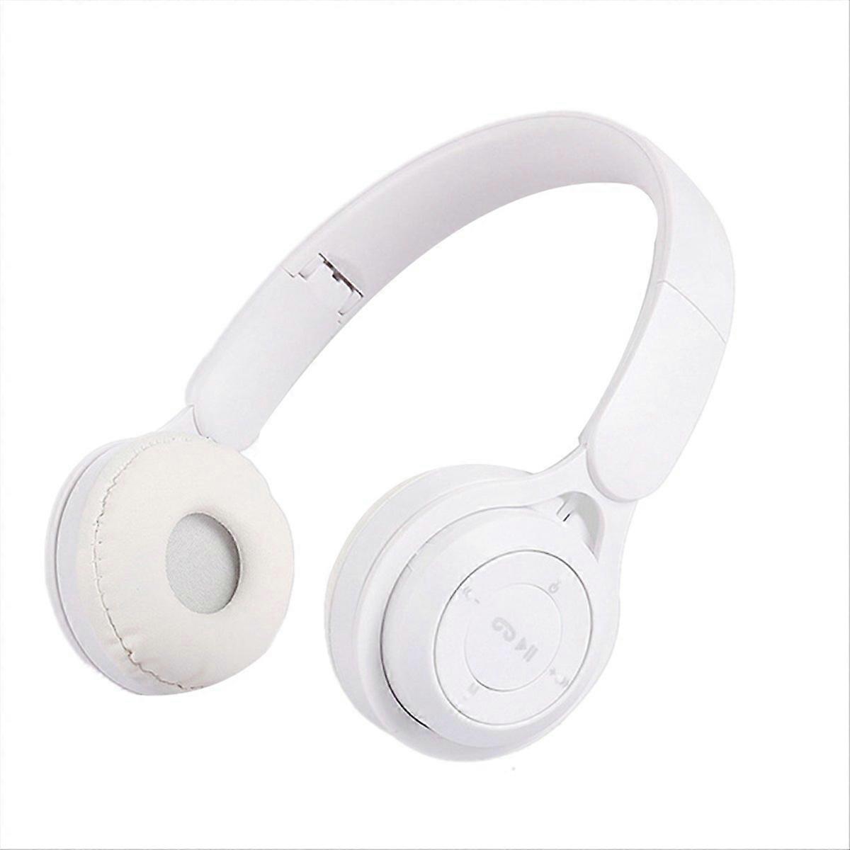 Wireless Bluetooth Headset Portable Foldable Children Headset White