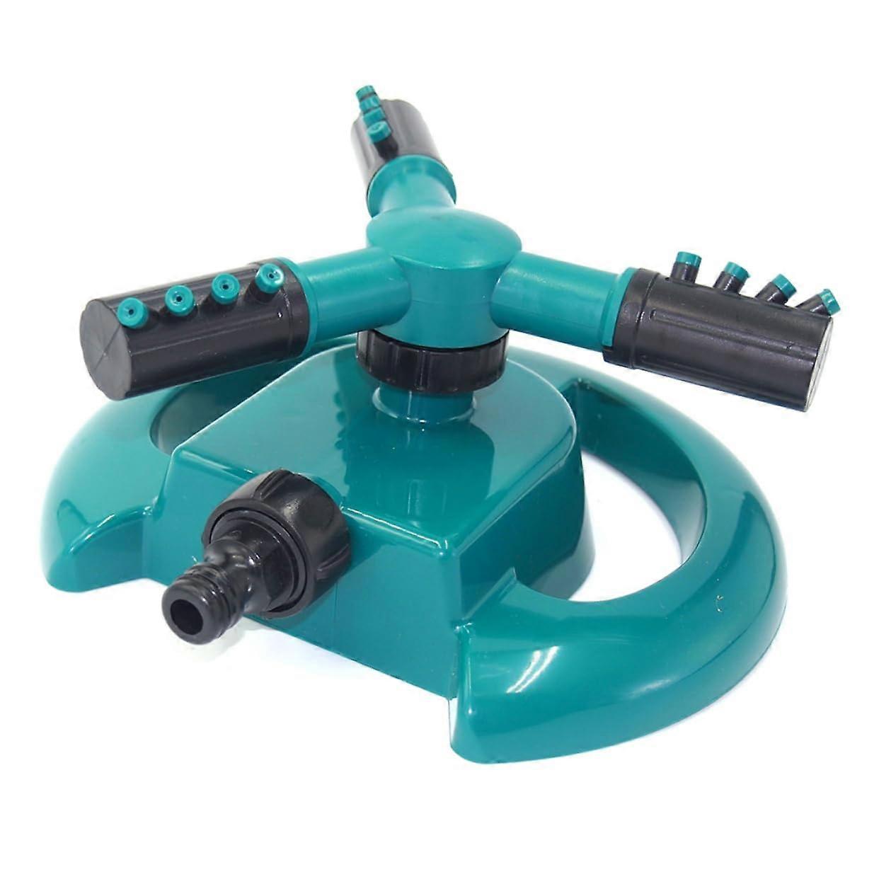 Automatic Rotating Garden Sprinkler with Adjustable Spray Angle for Lawn and Garden Irrigation Green