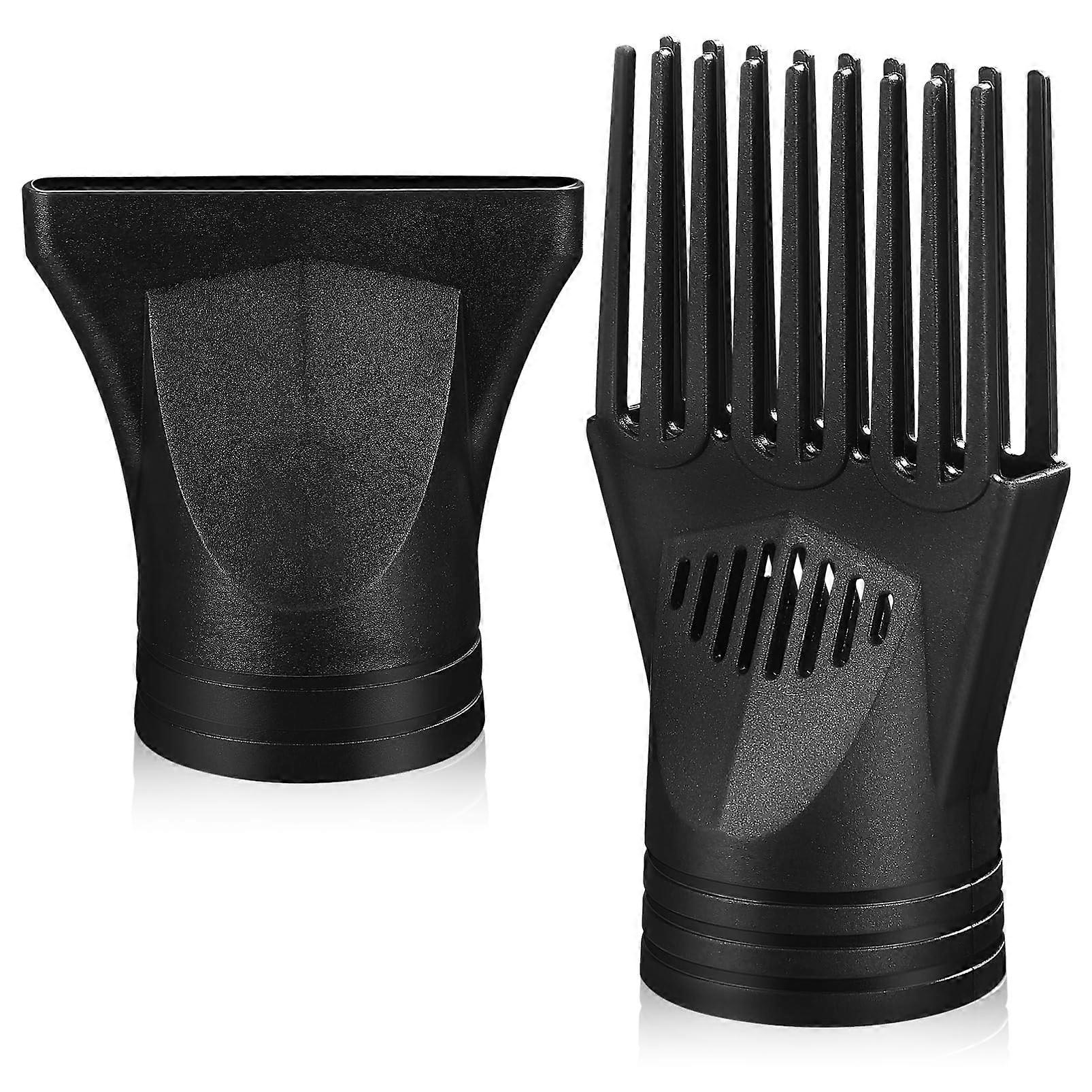 2Pcs Universal Hair Dryer Comb Attachment and Diffuser, Heat Resistant Volumizing Styling Tool