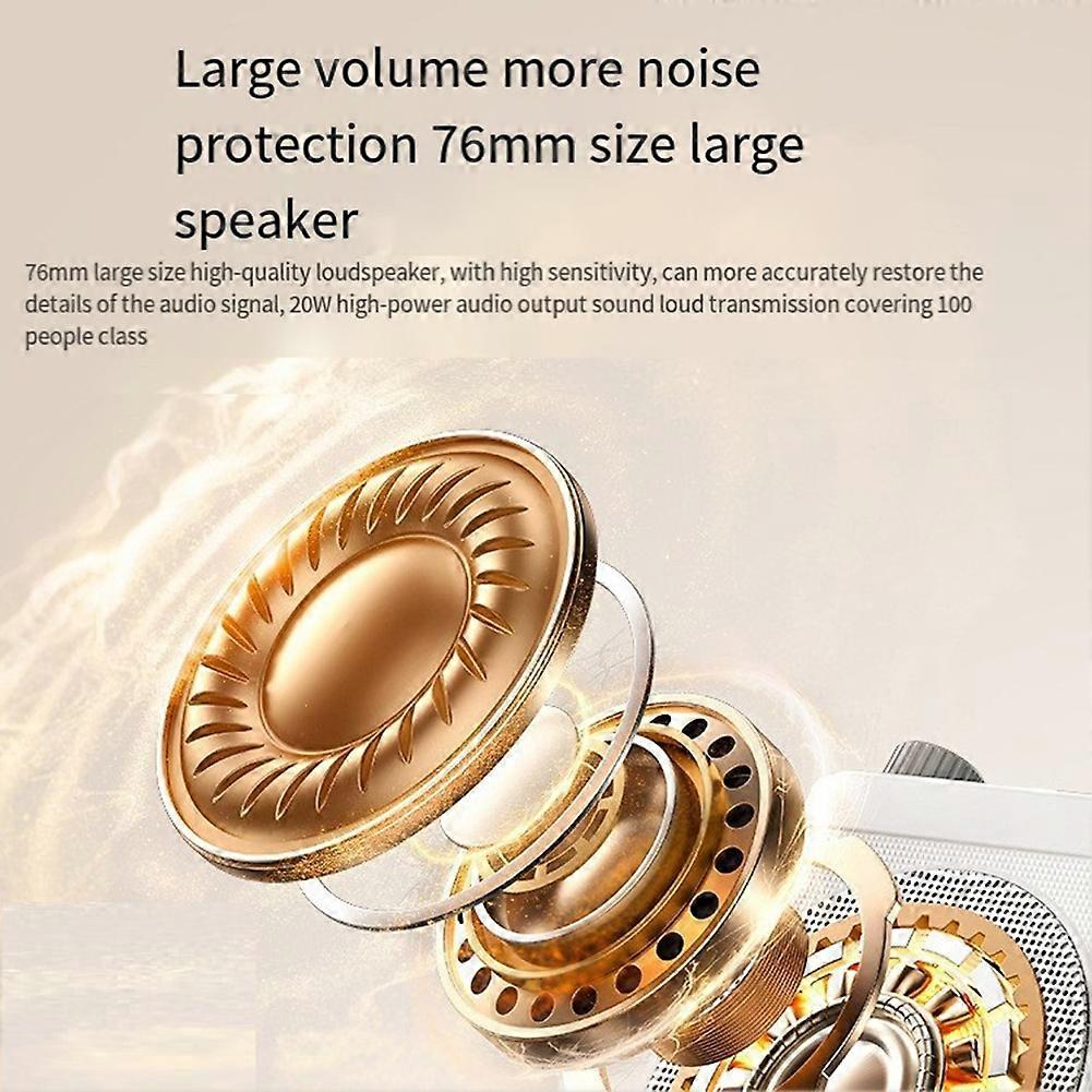 Mini Wireless Megaphone Speaker with Lavalier Microphone Portable Voice Amplifier for Teachers, Elderly, Tour Guides