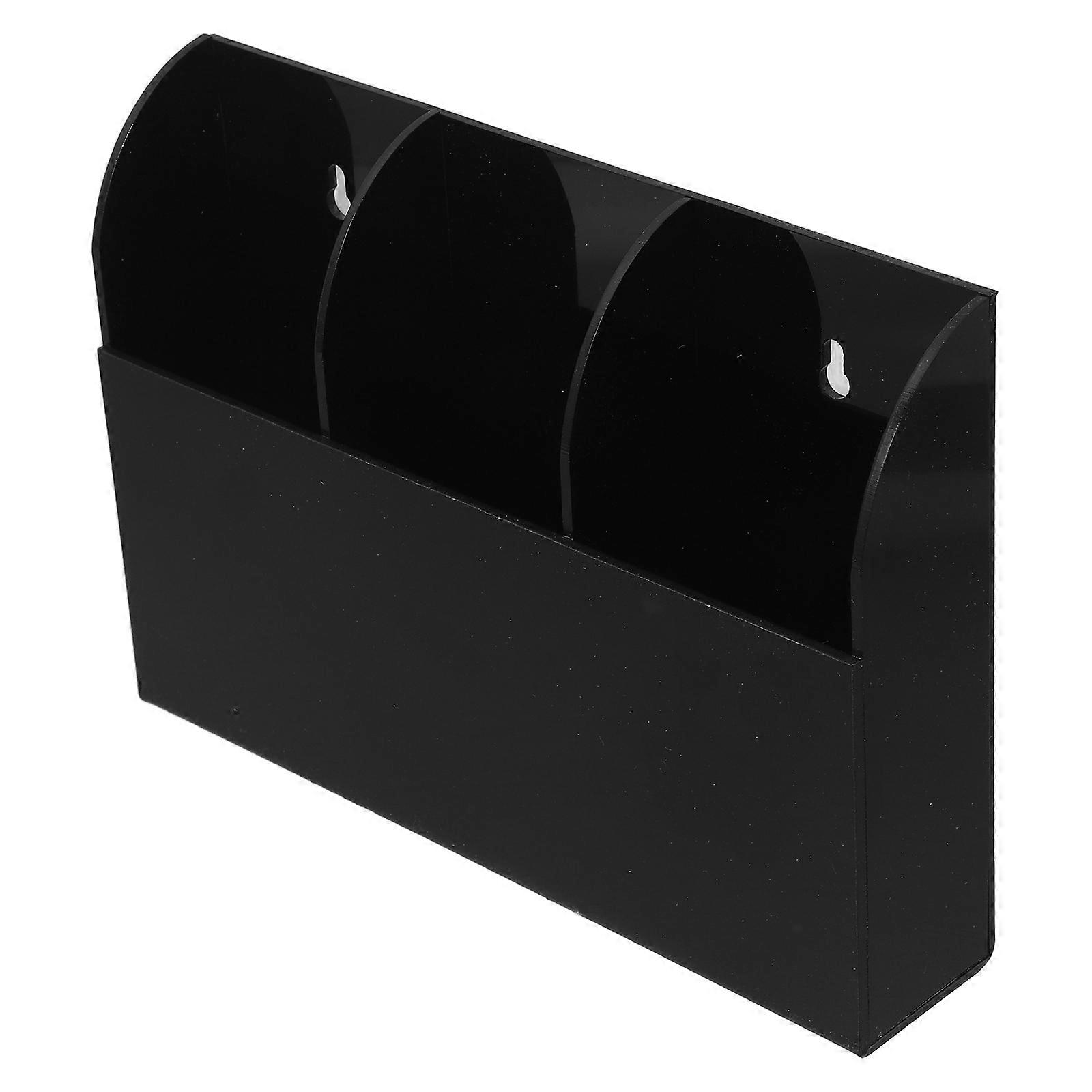 Acrylic Wall Mount Remote Holder for Remote Organizer Black