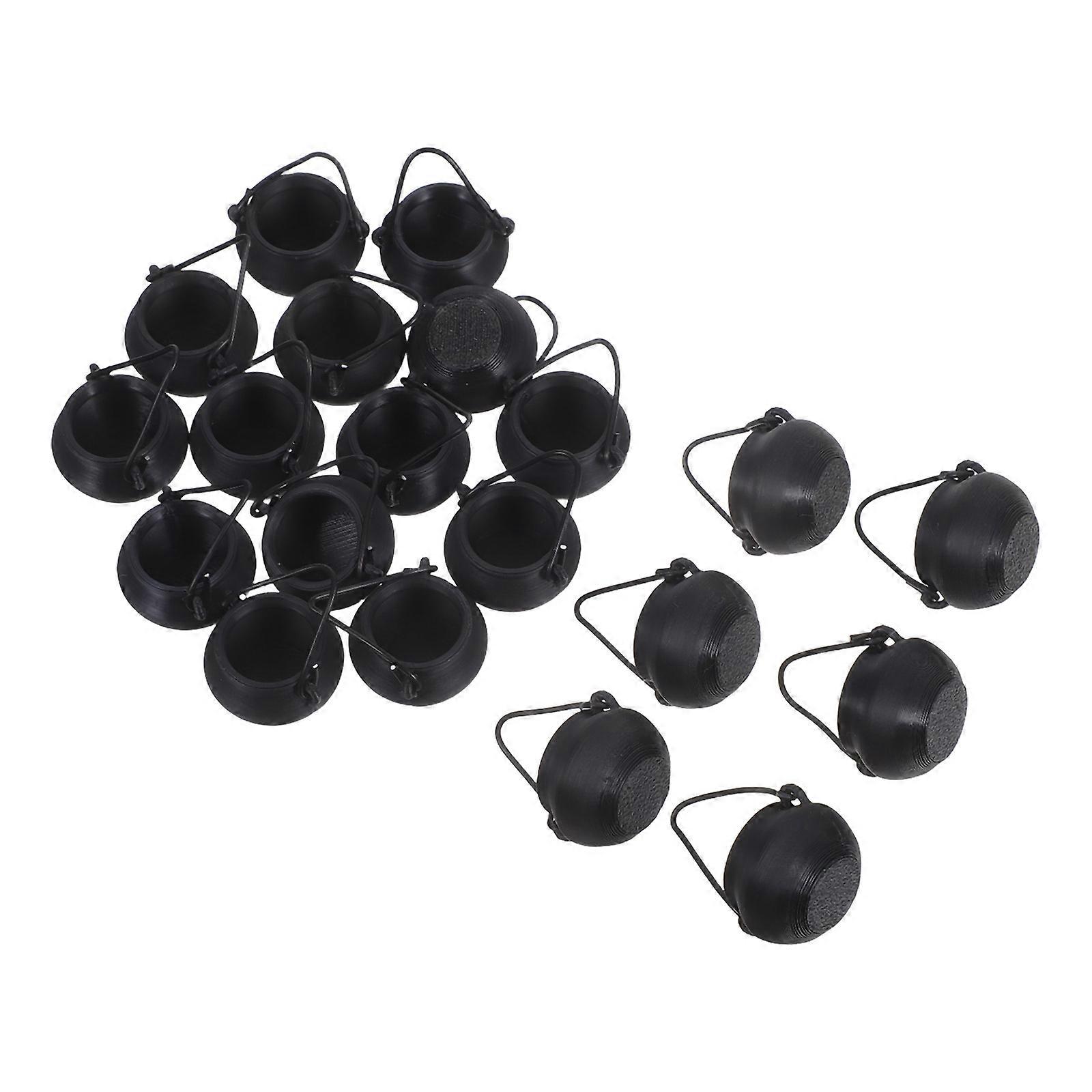 Miniature Halloween Cauldron Plastic Pots for Decoration 20Pcs Set