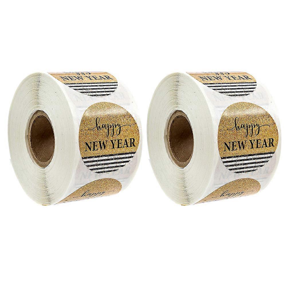 Self-Adhesive Stickers New Year Stickers for Packaging 6 Rolls
