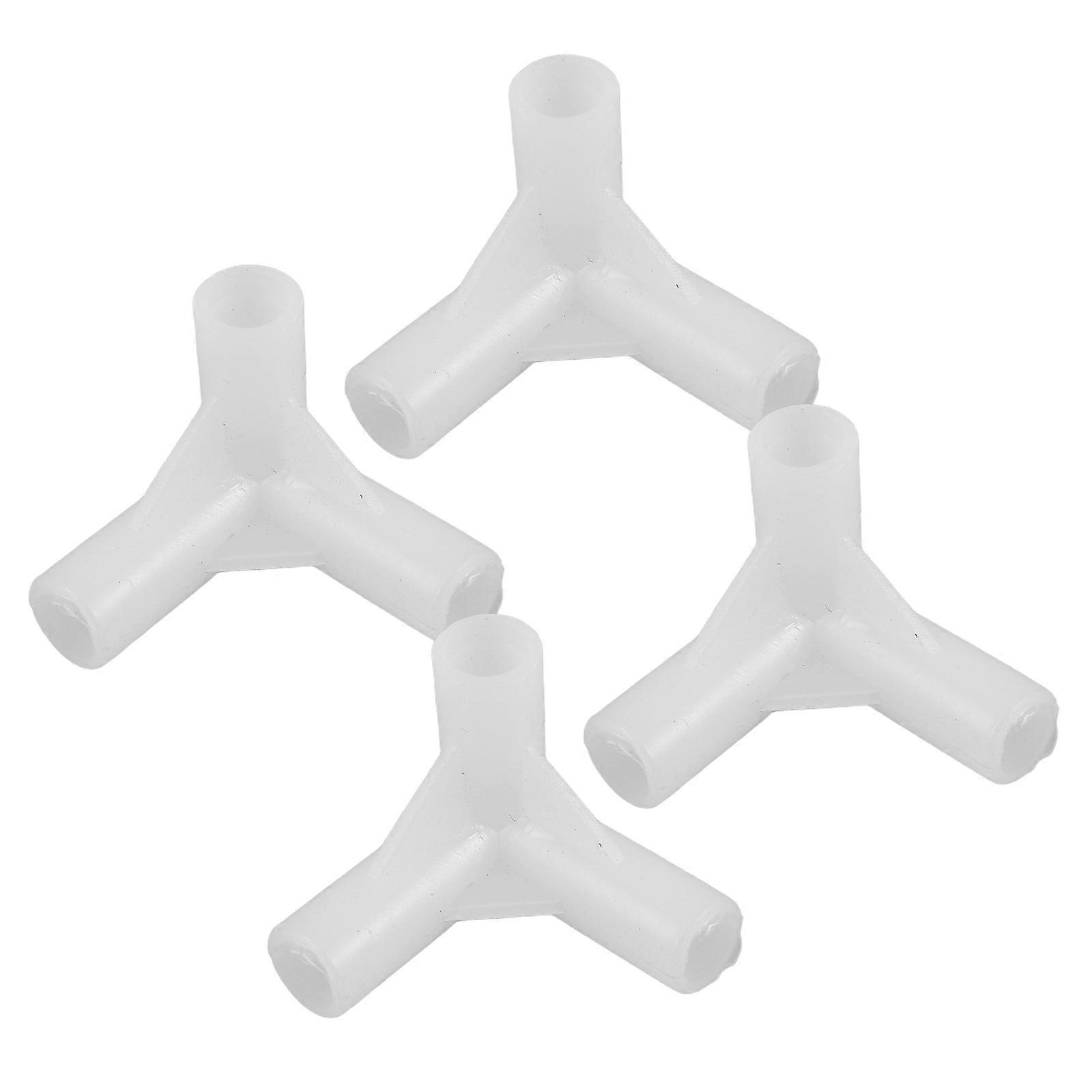 Yurt Bracket Triangular Connector for Connector 4Pcs Stable White ABS Material