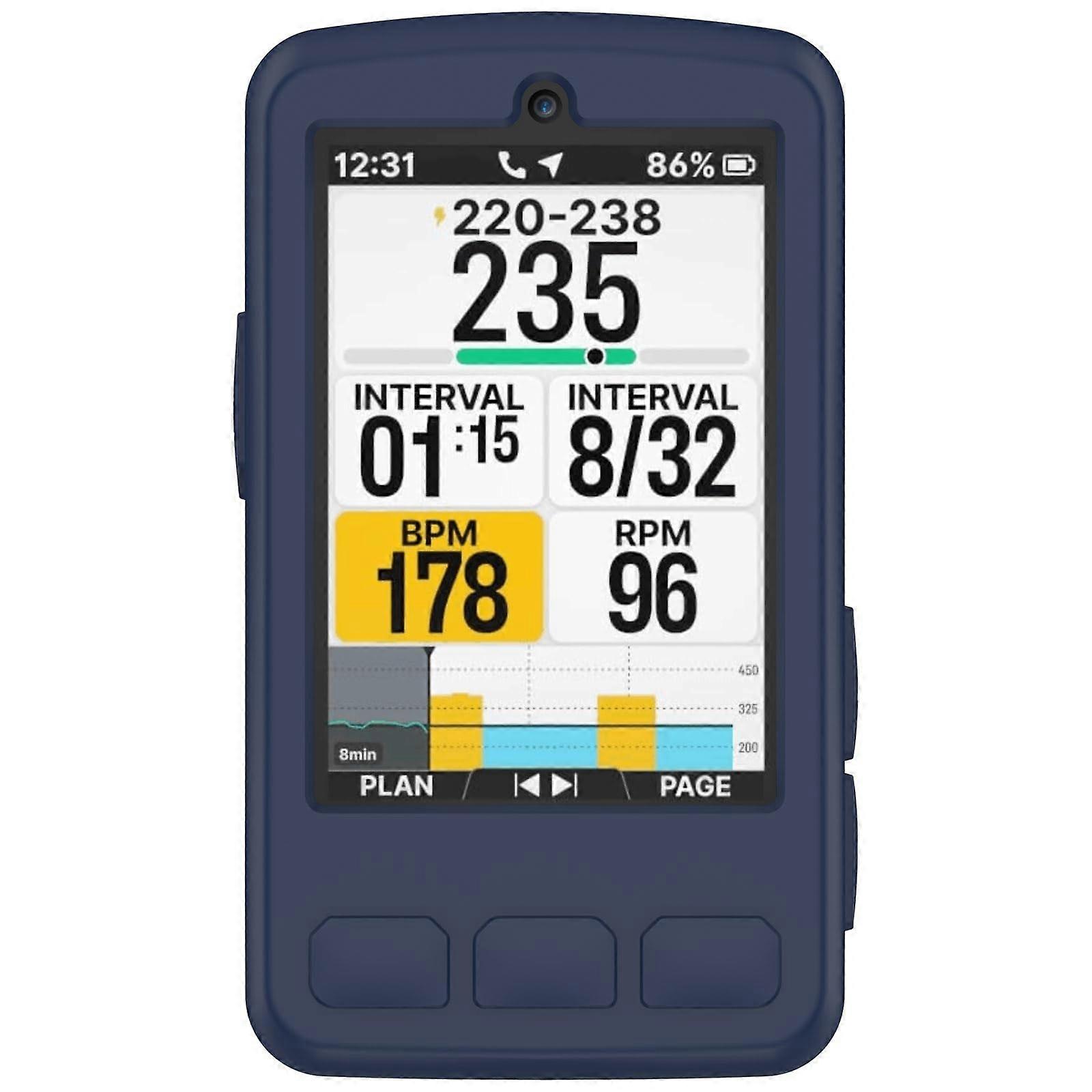 Soft Silicone Protective Cover with EdgetoEdge Protection Blue for Wahoo ELEMNT ROAM V3