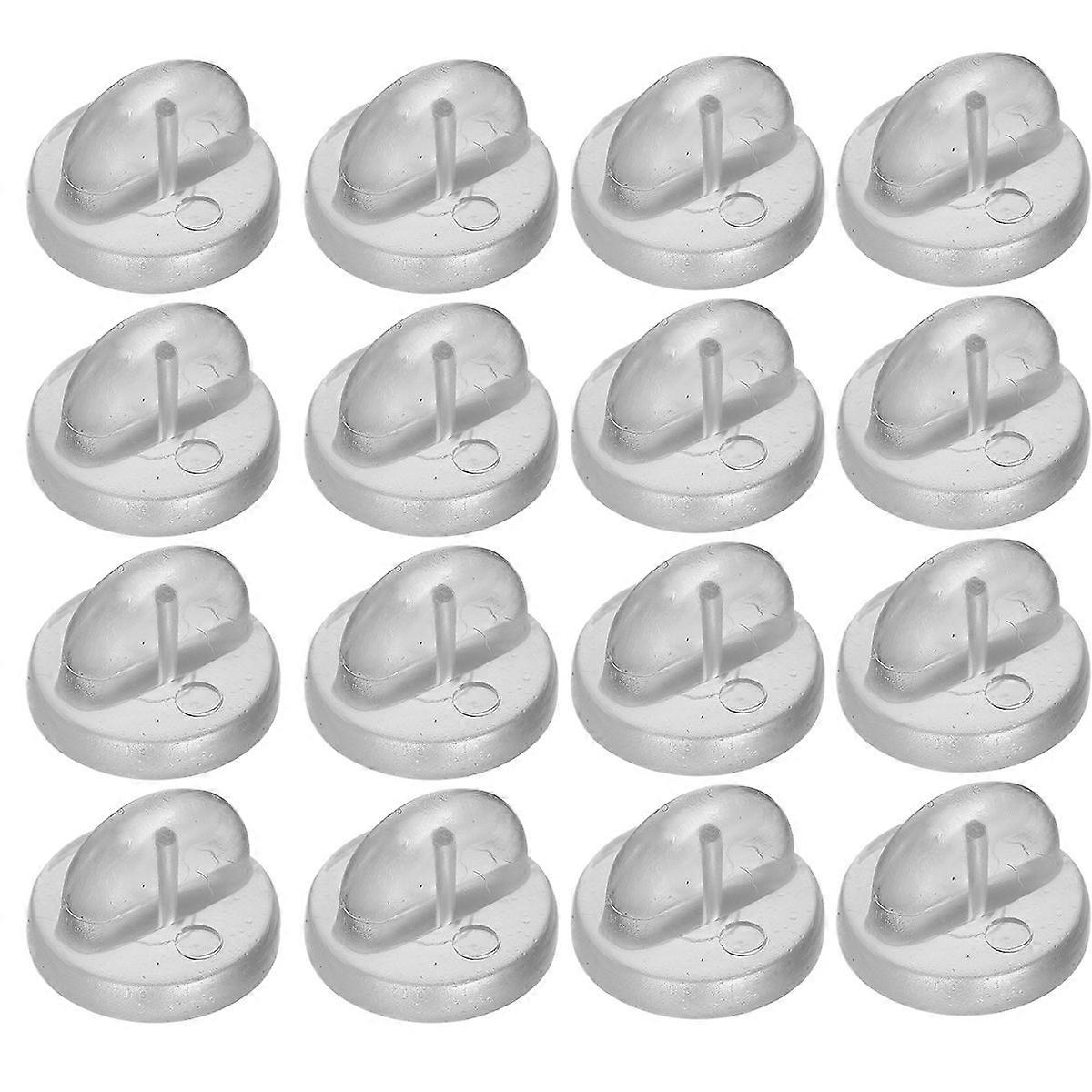 200pcs Caps PVC Pin Backs Keepers Replacement Brooch Clasp