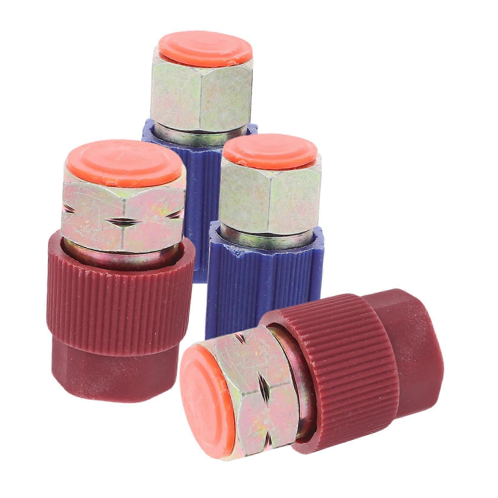 R134a Adapter AC Recharge Kit with Quick Connect, Corrosion Resistant and Leak Protection Cap