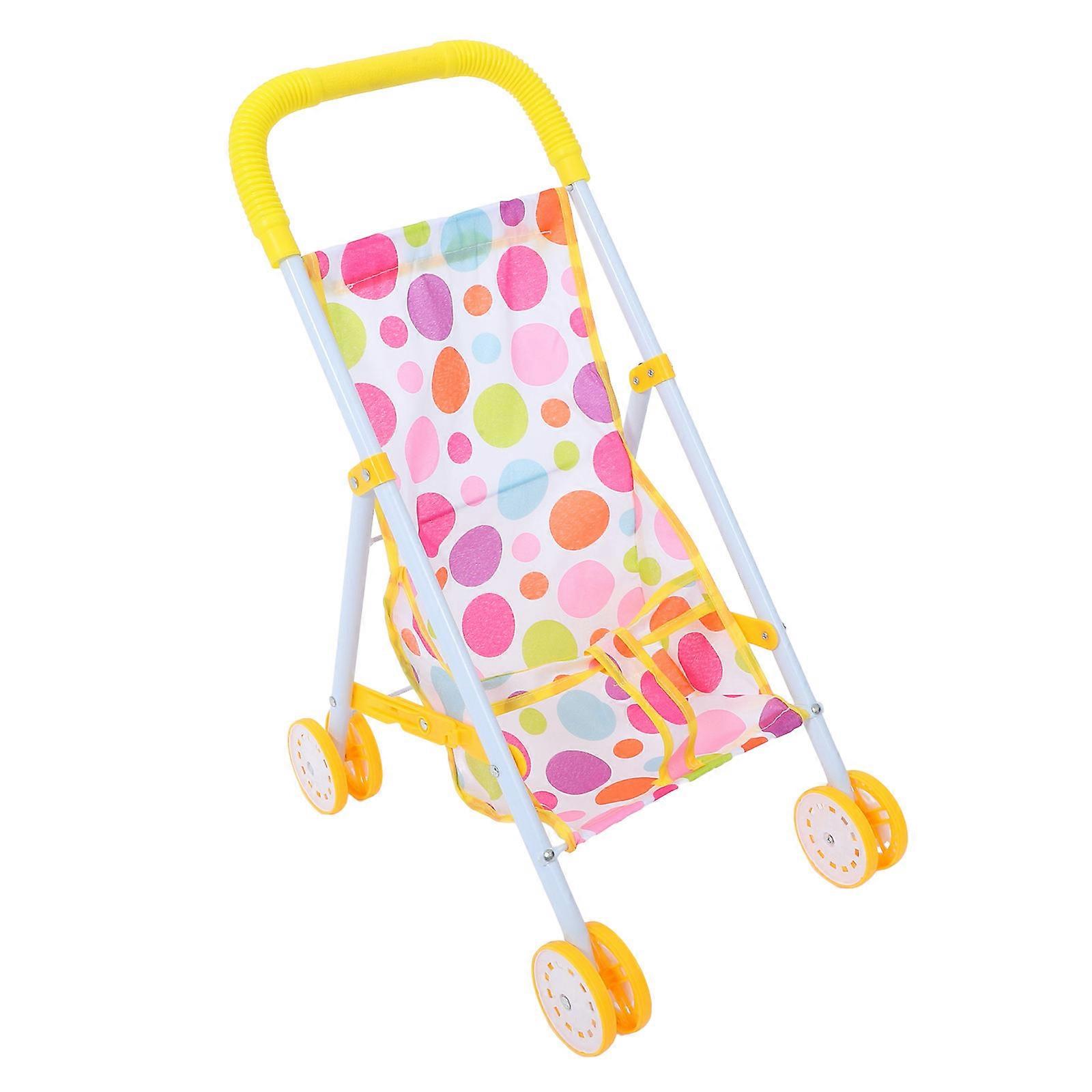 Doll Stroller Toy Stroller for Dolls Foldable Frame for Decor
