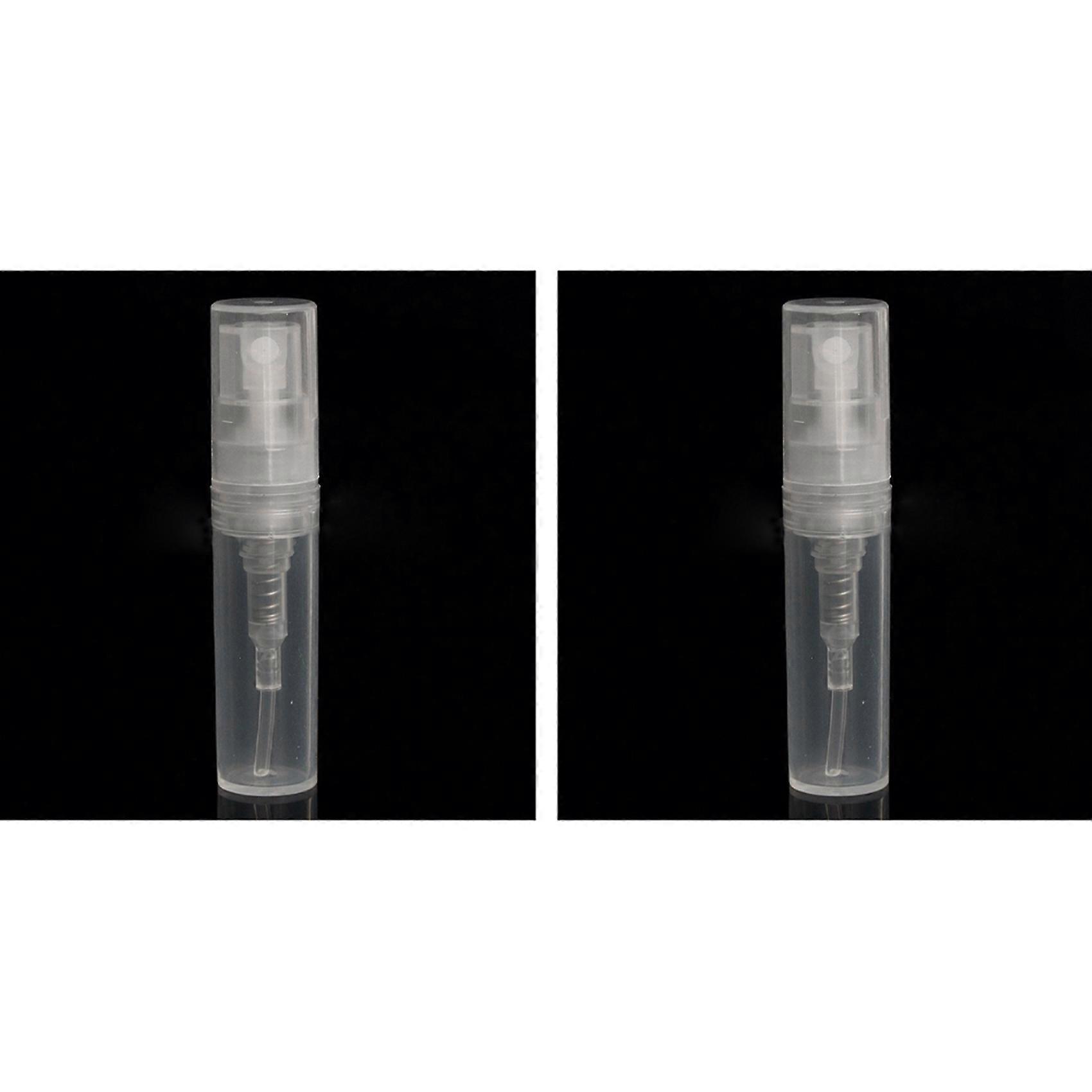 100 x 2ml Plastic Travel Bottle Empty Transparent Perfume Atomizer 