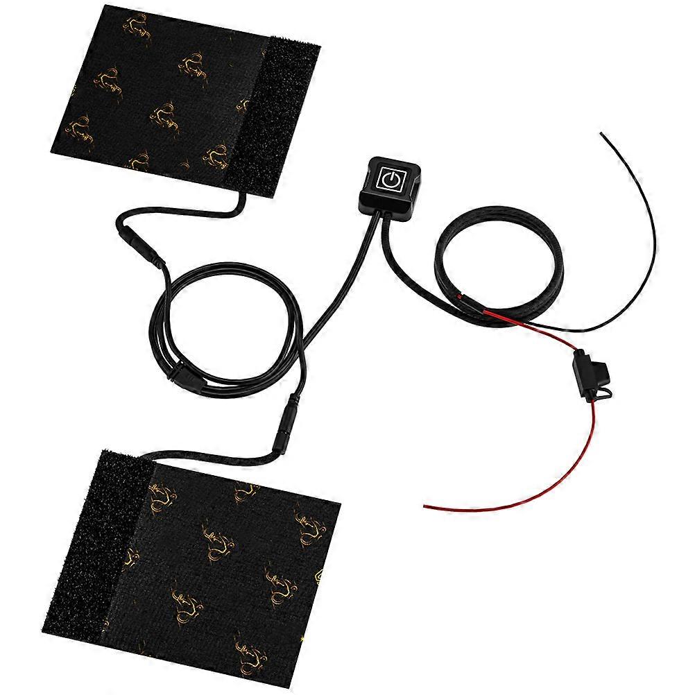 Heated Motorcycle Grip Set Cold Weather Waterproof 12X10cm Temperature Control 1Set