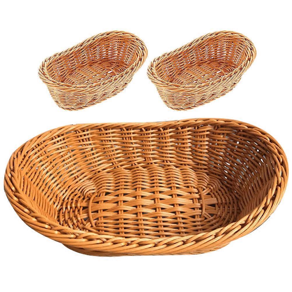 Zero Snack Storage Basket Hand Woven Pantry Organizer for Storage Use 3Pcs Set