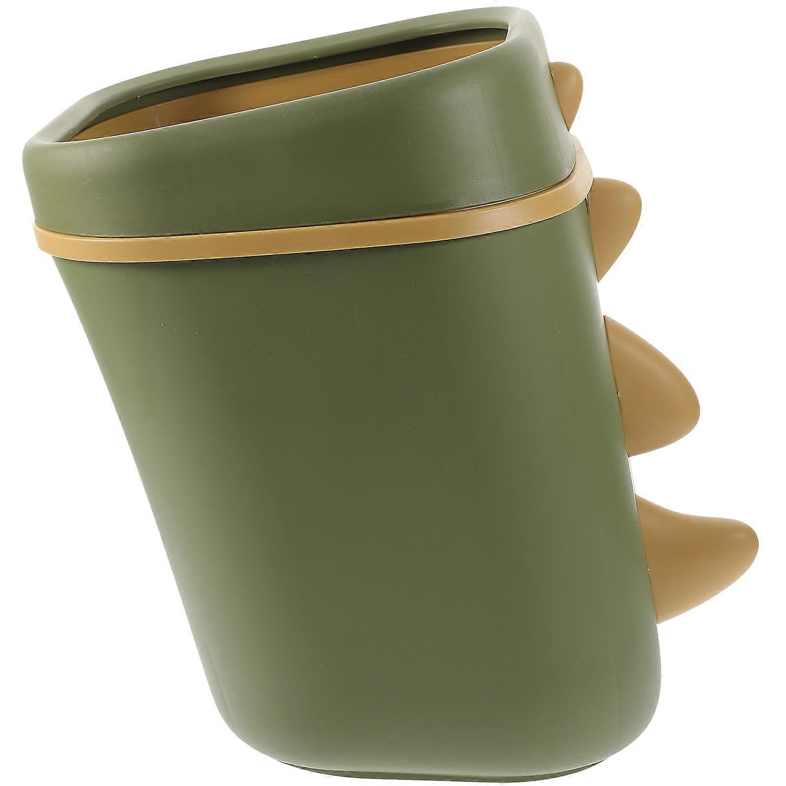Cartoon Dinosaur Trash Can for Daily Use Plastic Garbage Can