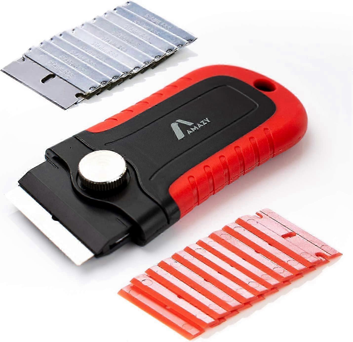 Glass Ceramic Hob Scraper + 20 Blades - with Handle 25-26