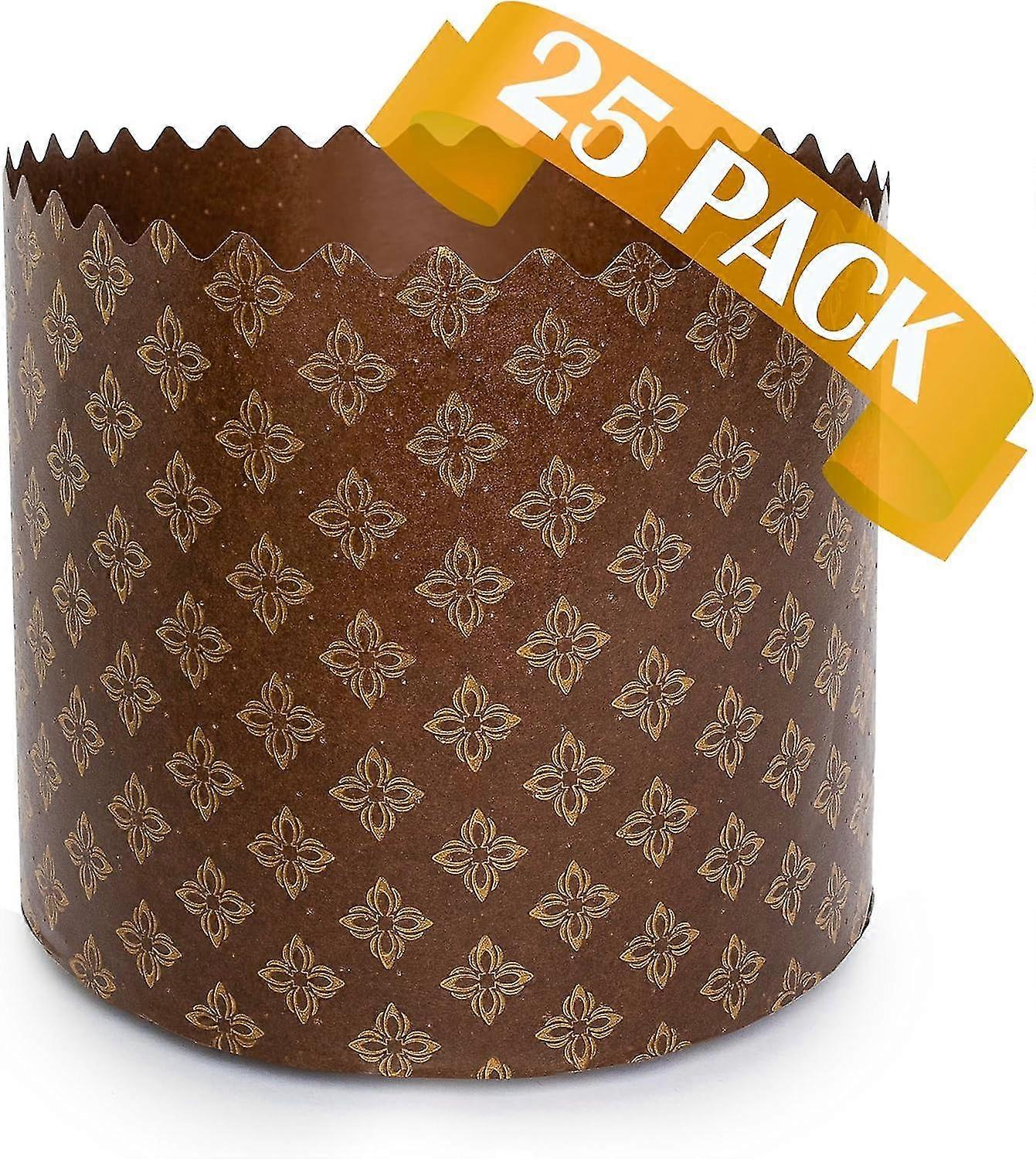 Bruna Panettone-formar 25 stycken
