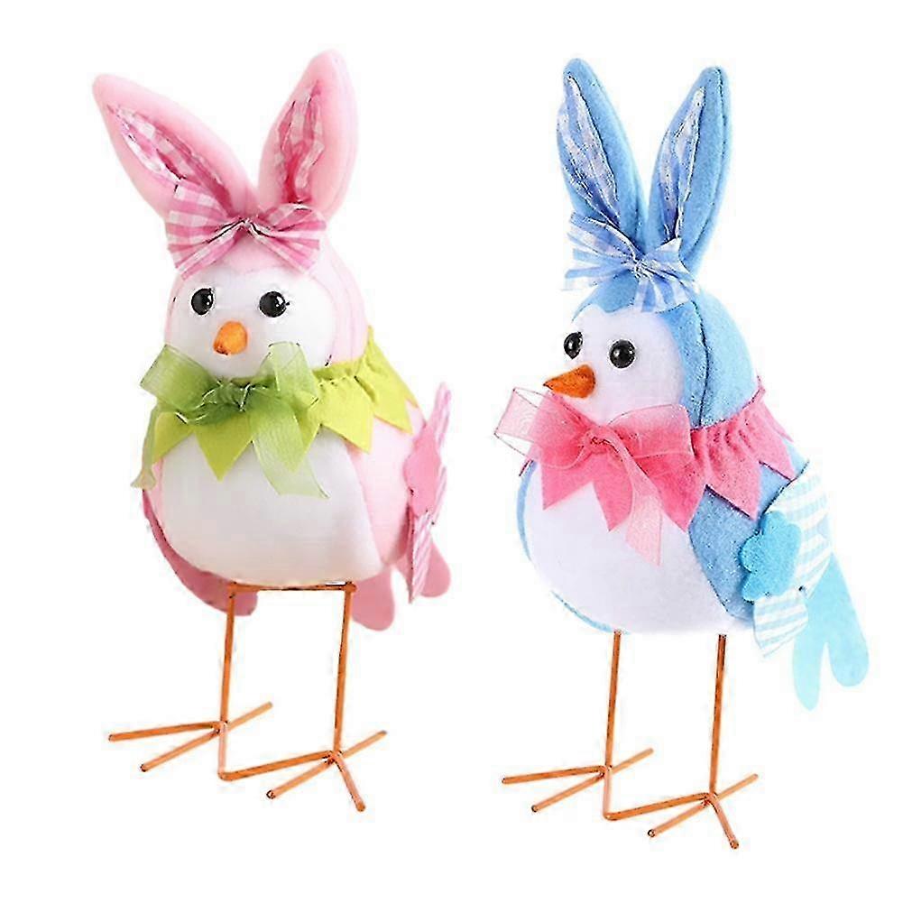 2Pcs Easter Decorative Birds, Easter Bird Decoration, Easter Bird Desktop Decor 26-27s