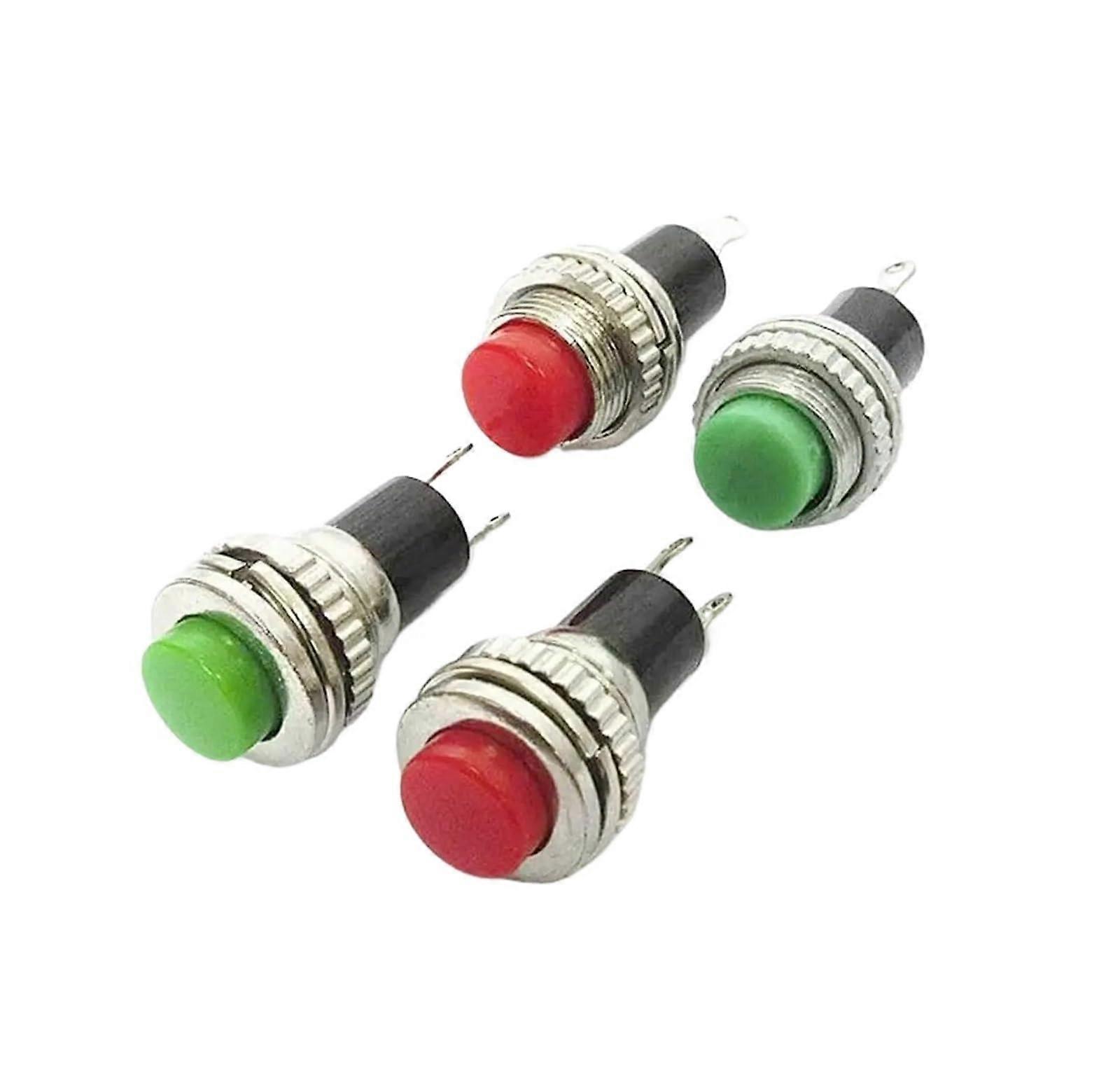 2pcs Gold DS316 Momentary Push Button Switch N/O 10mm Mounting Hole Compact Durable Design
