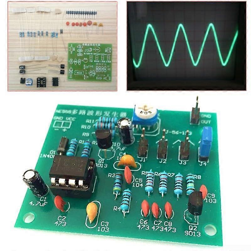 NE555 MultiChannel Waveform Generator Module DIY Kit DC 612V for Sine Triangle Square Sawtooth