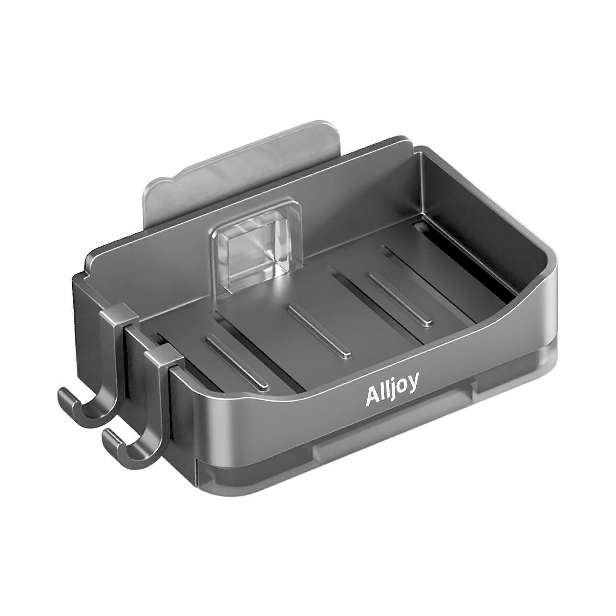 Wall Mounted Self Draining Soap Dish Bar Soap Holder for Bathroom Shower Kitchen Waterproof Tray