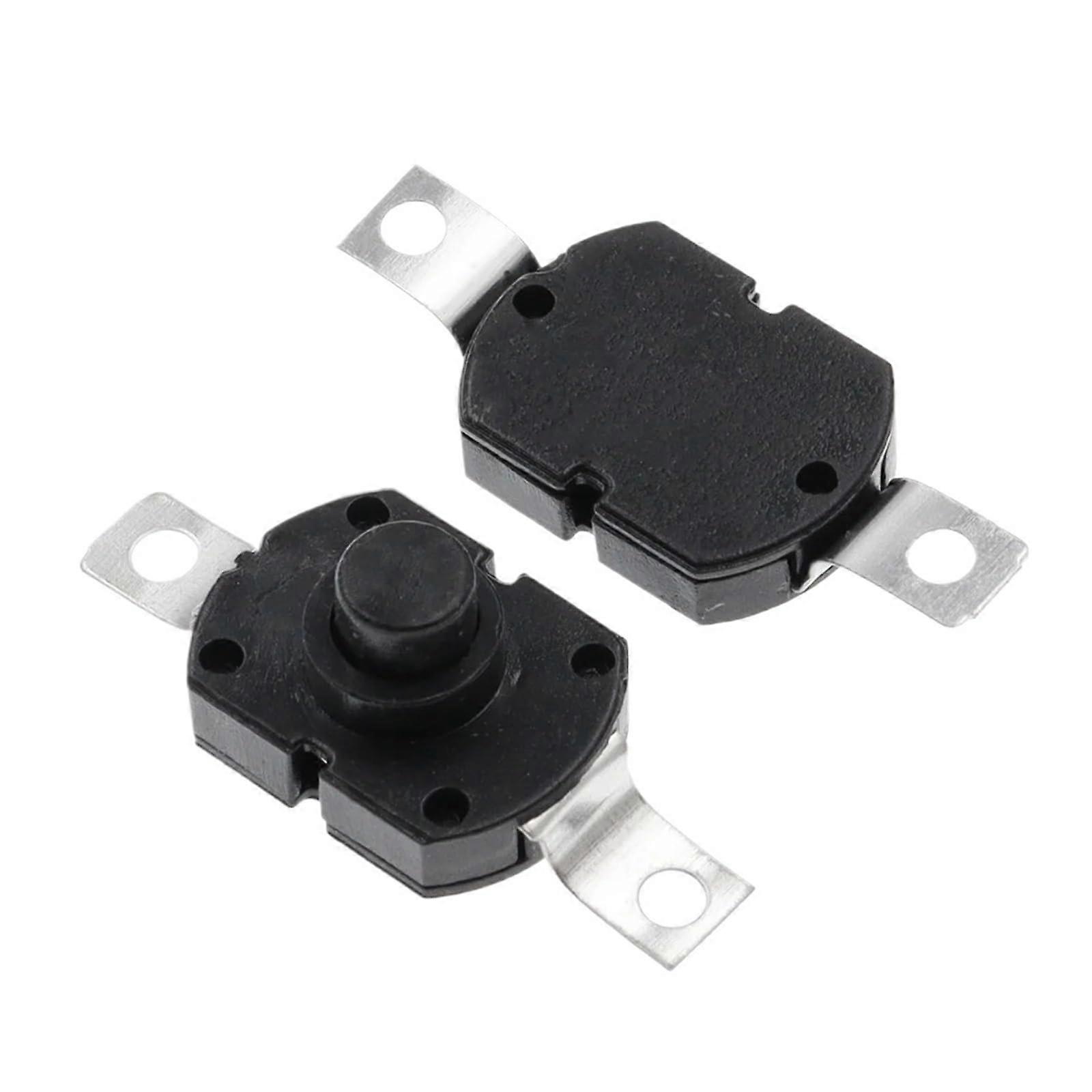 100PCS Locking Push Button Switch 30V 1A for Flashlight and Table Lamp 17x12x9.5mm Durable