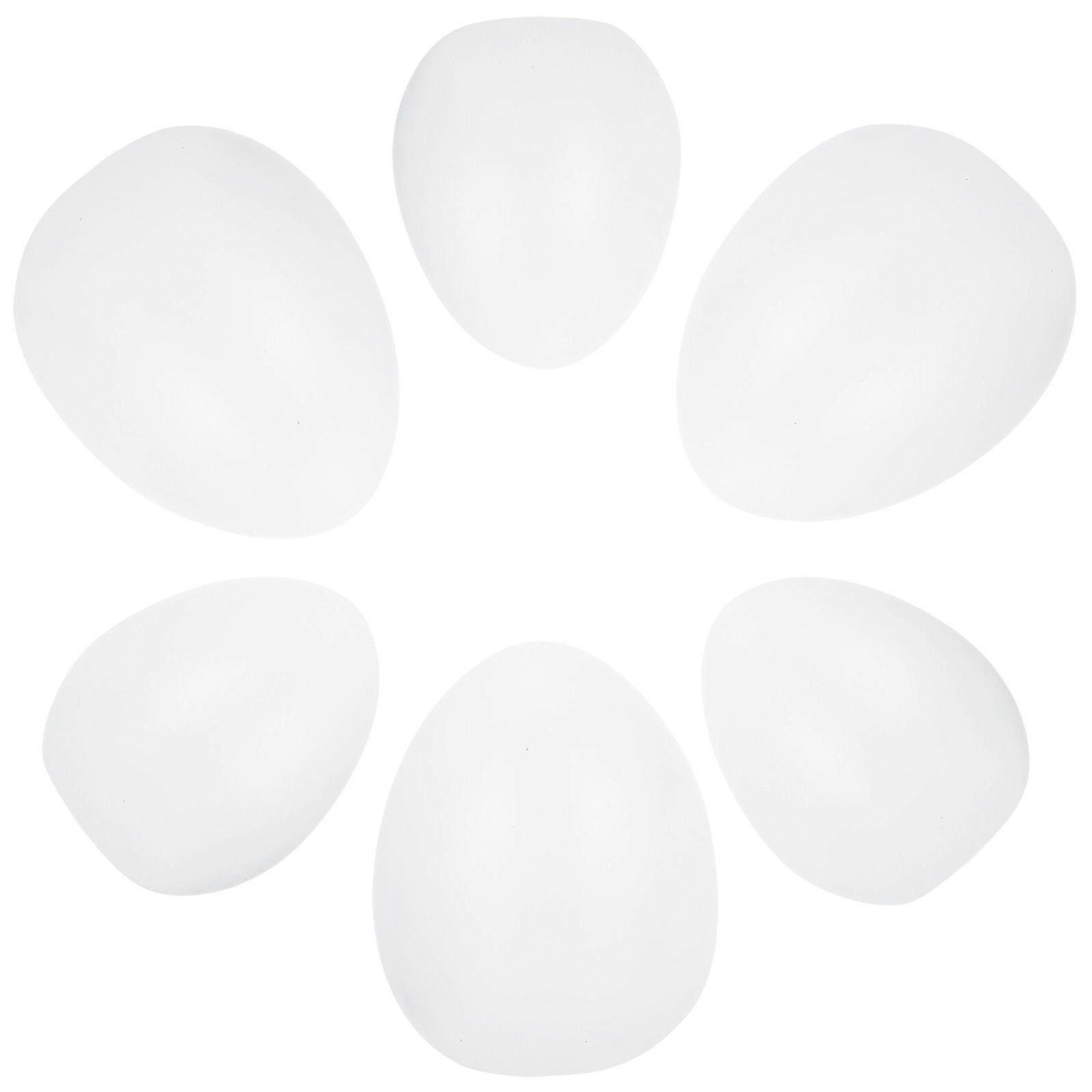 6Pcs Plastic Eggs DIY Graffiti Eggs Hand-painted Eggs Easter Party Decorations