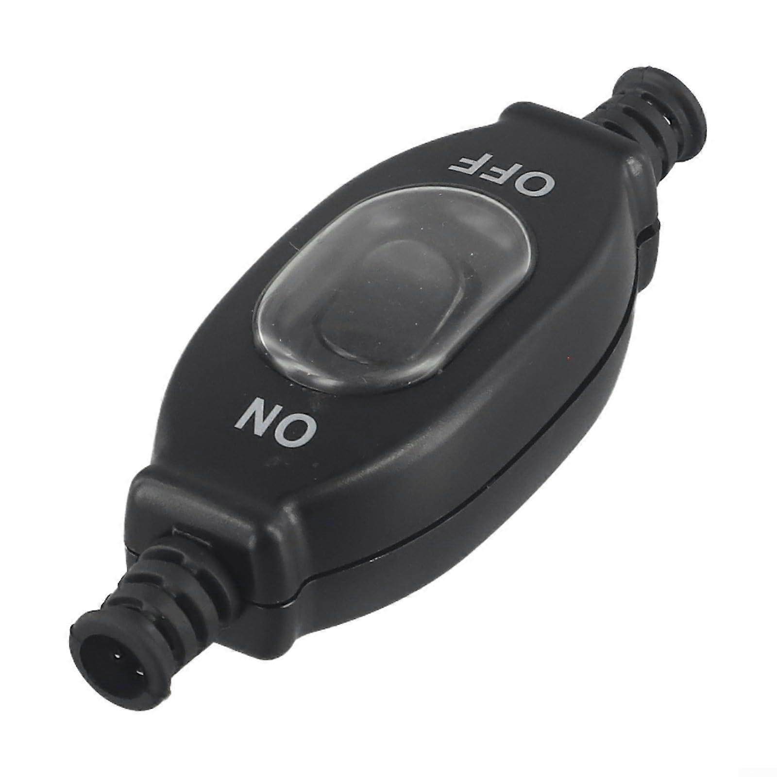 IP65 Waterproof Inline Switch with Double Cutoff Safety, Silver Contacts, 250V 3A Black 8mm