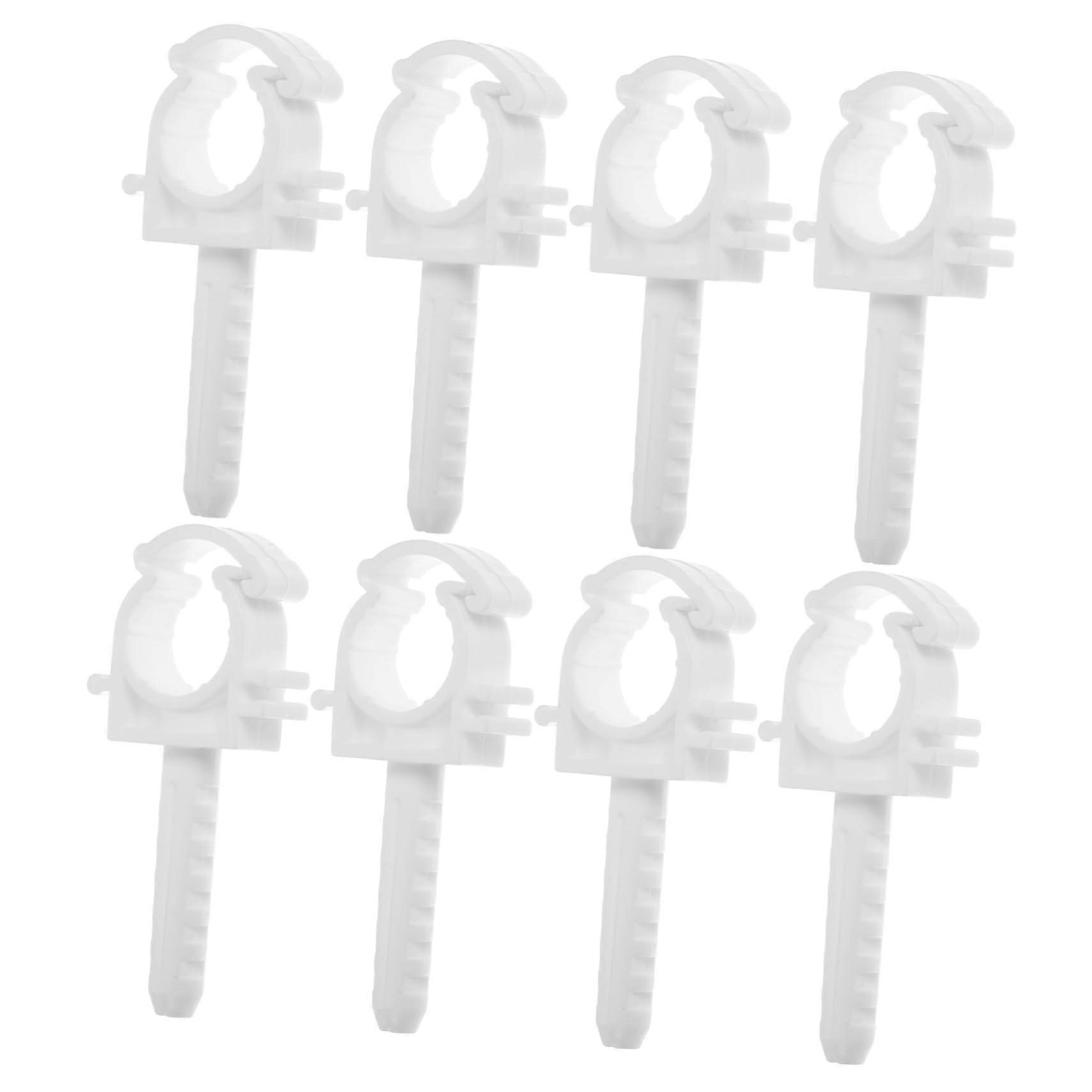 24pcs White UShaped Water Pipe Clamp Holder Secure Pipe Support Easy Quick Installation