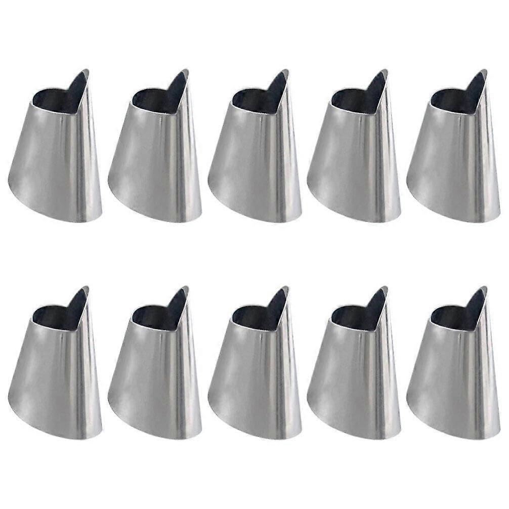 10Pcs Stainless Steel Finger Guards Adjustable Kitchen Safety Tool for Safe Vegetable and Fruit Slicing