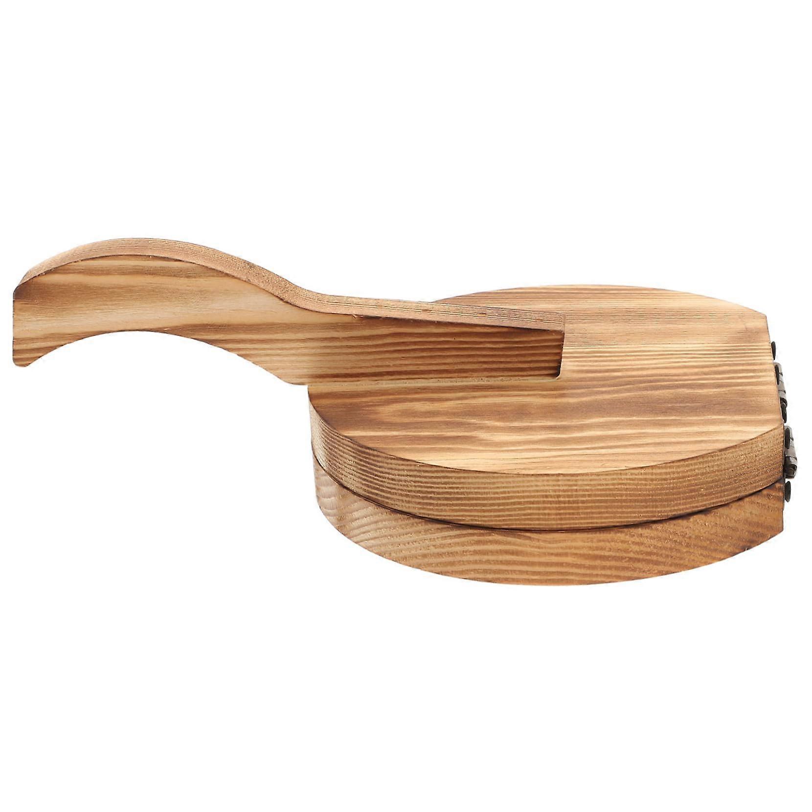 Dumpling Wrapper Maker with Laborsaving Wooden Dough Press for Uniform Wrappers and Broad Use