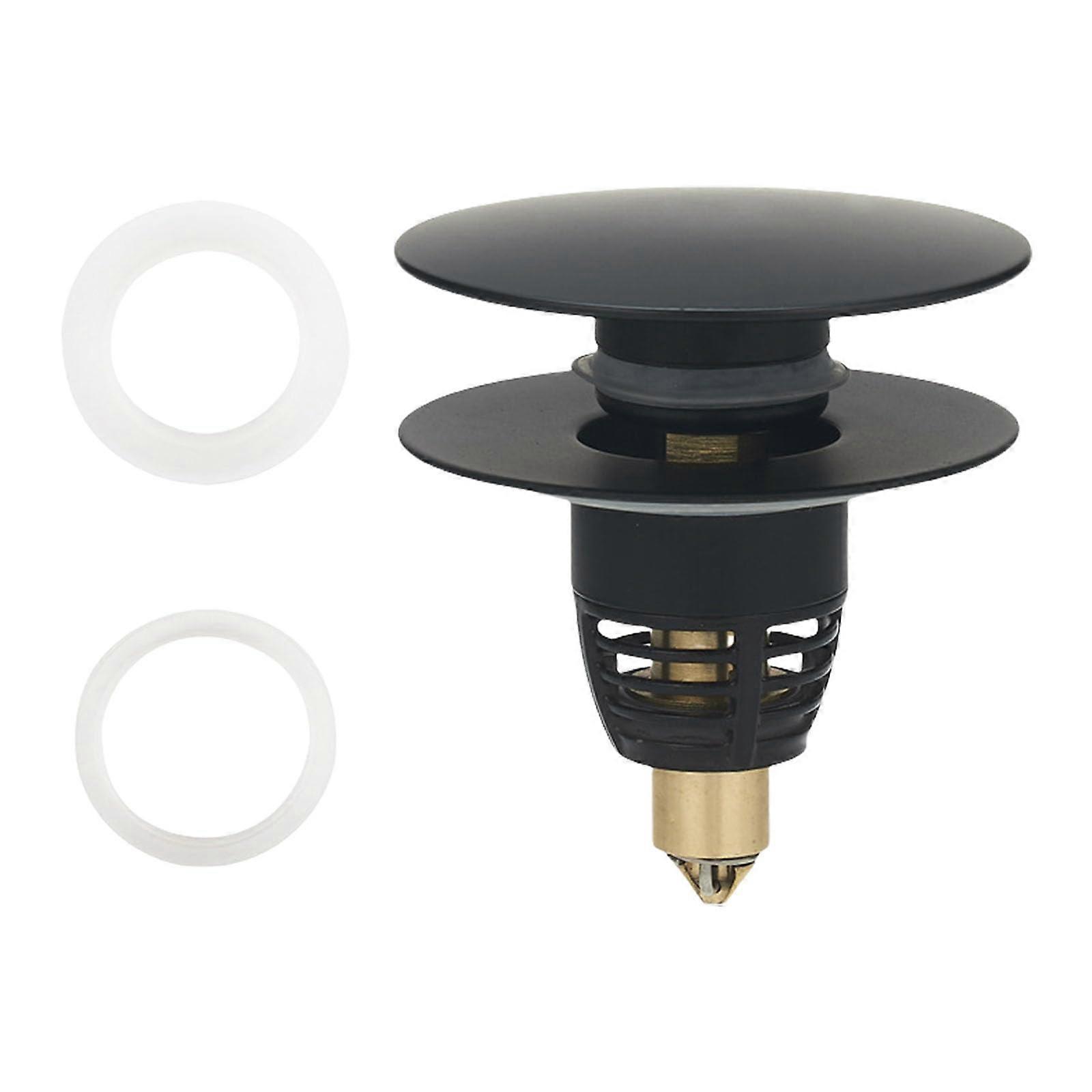 Copper Sink Strainer and Stopper Rust Resistant Easy Press Odor Seal for Kitchen Bathroom