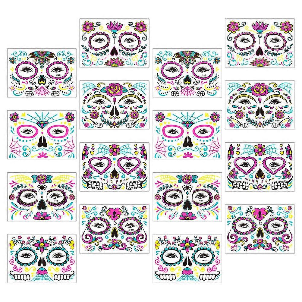 Halloween Temporary Face Stickers for Decoration 48 Sheets