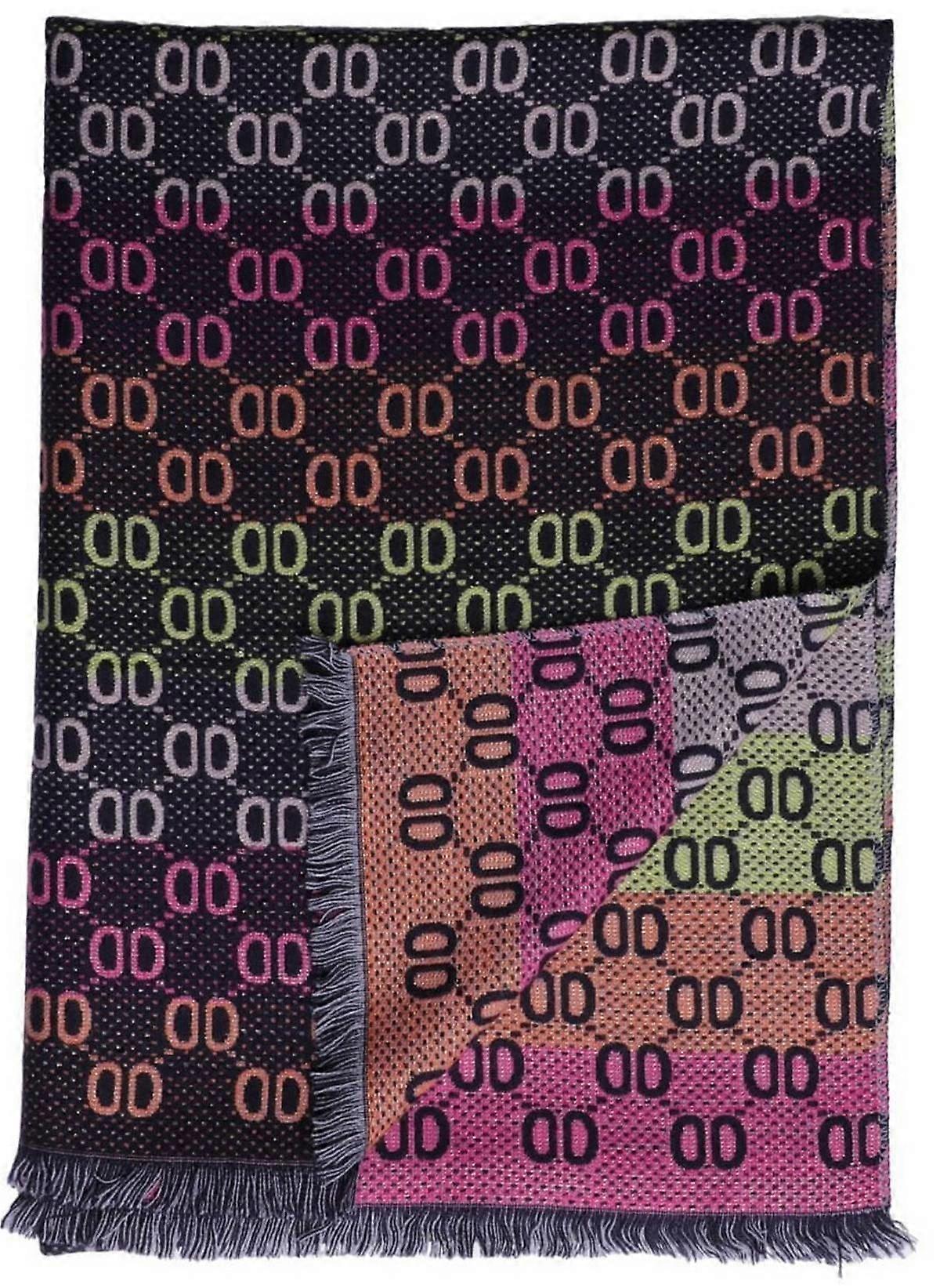 Zelly Multi Print Scarf - Navy/Multi-colour