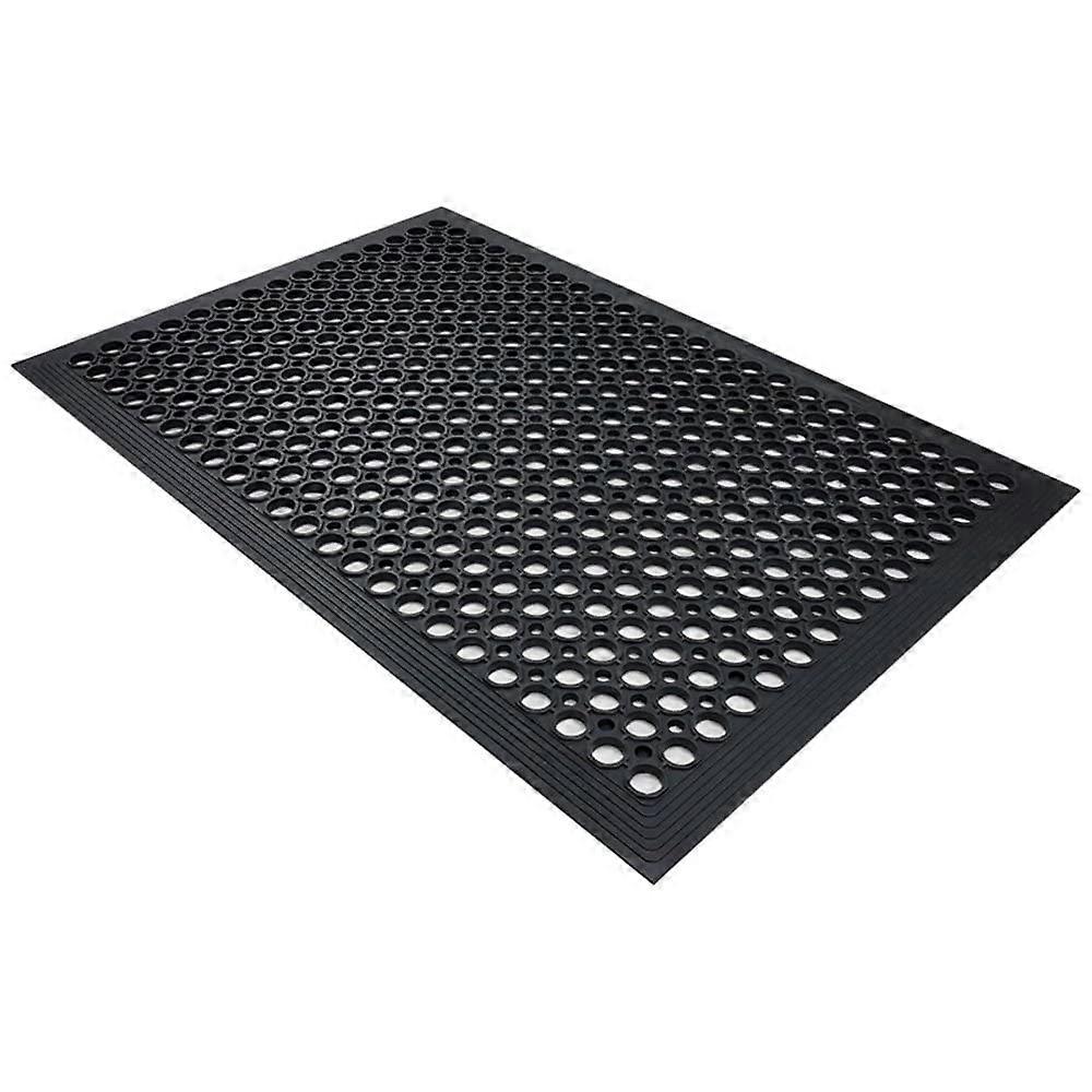Rubber AntiFatigue Mat 2ft x 3ft with SlipResistant Surface and Quick Drainage for Workshop