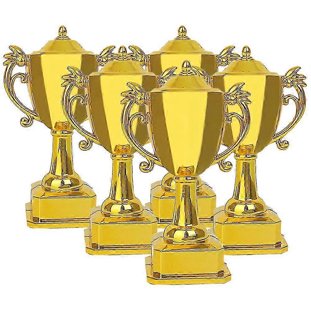 Plastic Trophy Golden Mini Trophy Model for Award Use 5Pcs Pack
