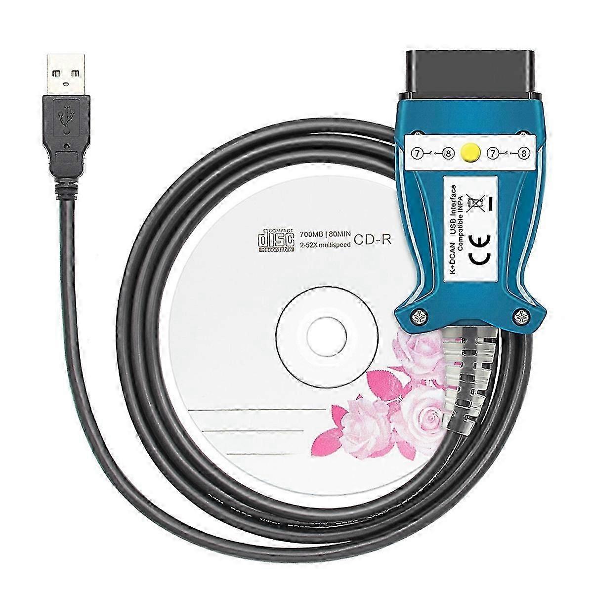 K+DCAN Chip compatible OBD2 E60 E61 E70 E81 E83 E90 E91 Car Diagnostic Tools Scanner Switch USB Interface