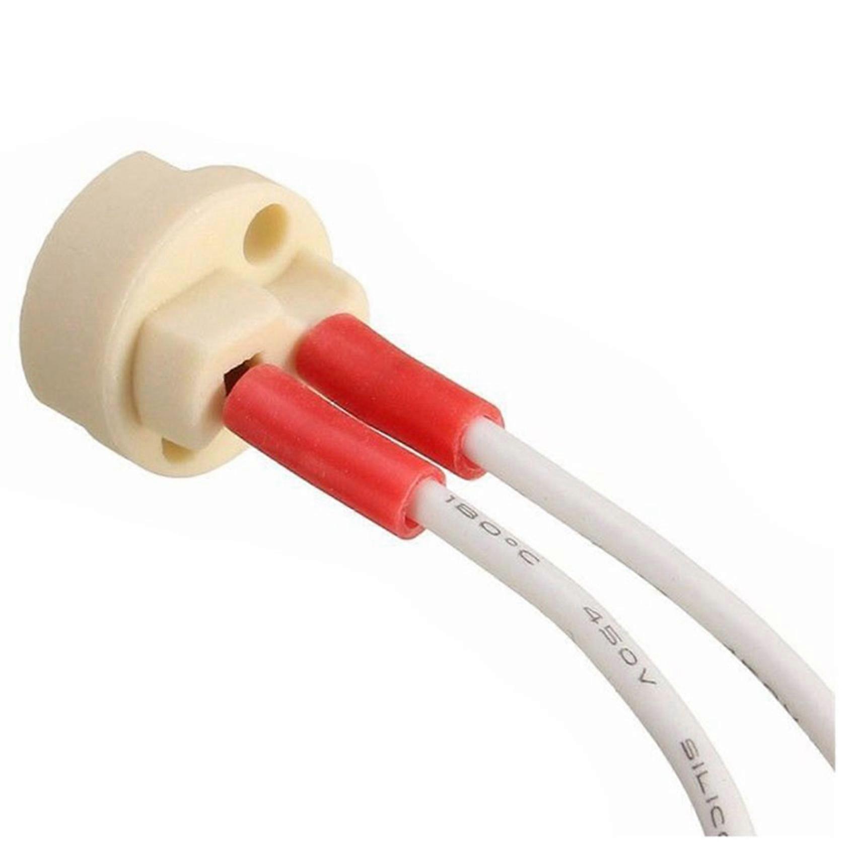 4X MR16/GU5.3 Socket Halogen LED Bulb Holder Base Ceramic Cable Main Wire Connector