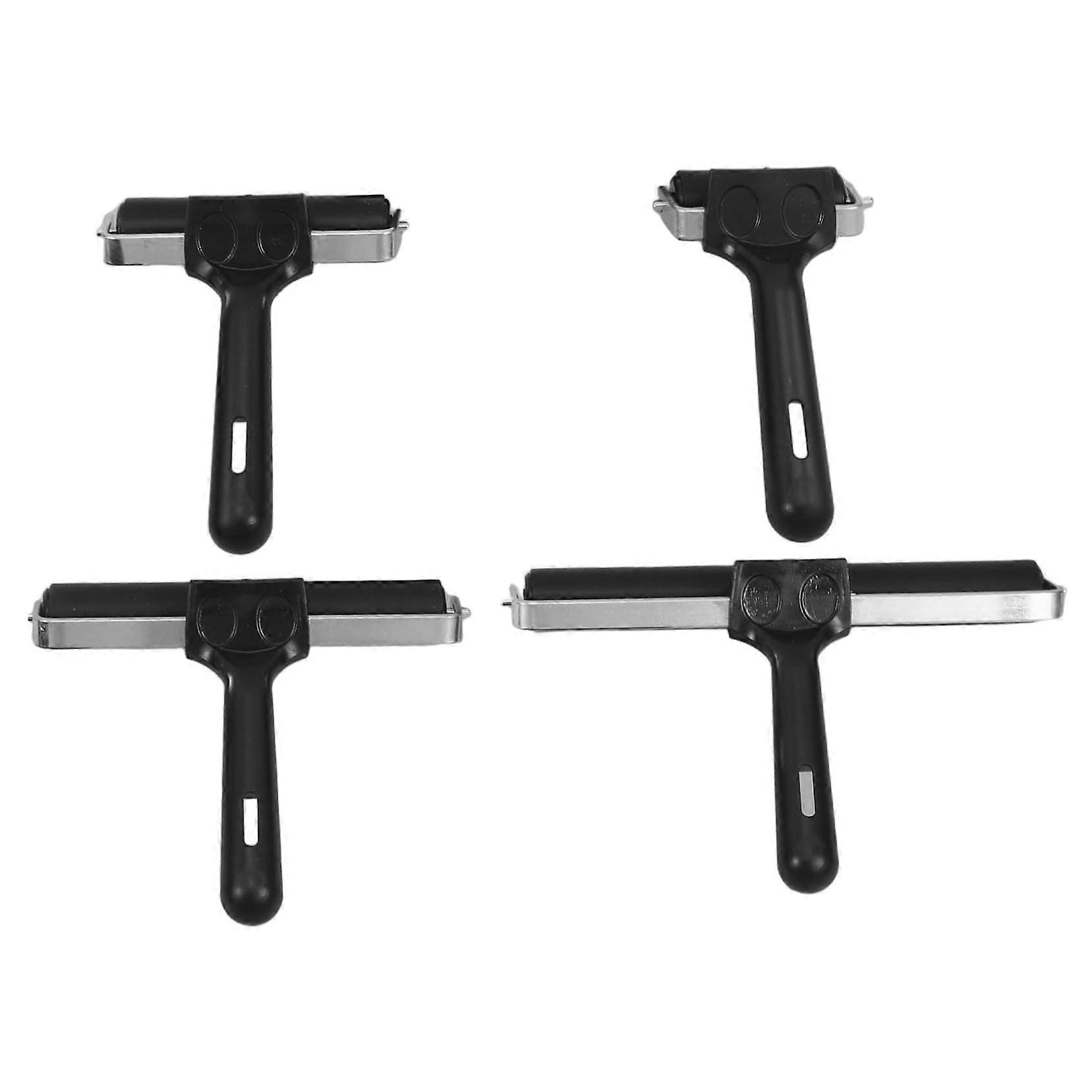 4pcs Brayer Rollers Set for Printmaking and Crafting with Ergonomic Grip and Easy Clean Design