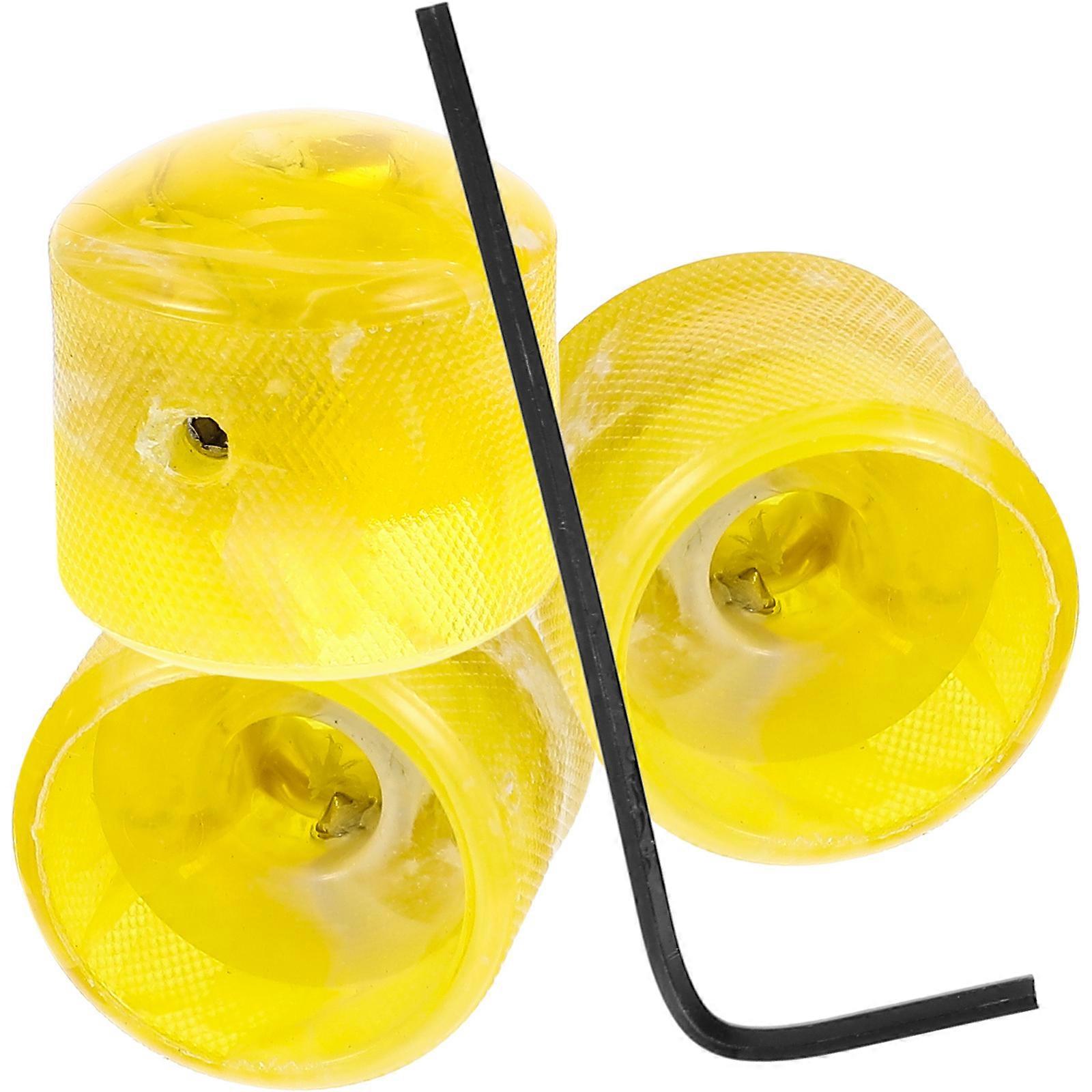 Guitar Volume Tone Control Knobs 1 Set Essential Replacement Parts For Instrument Maintenance Yellow 4Pcs