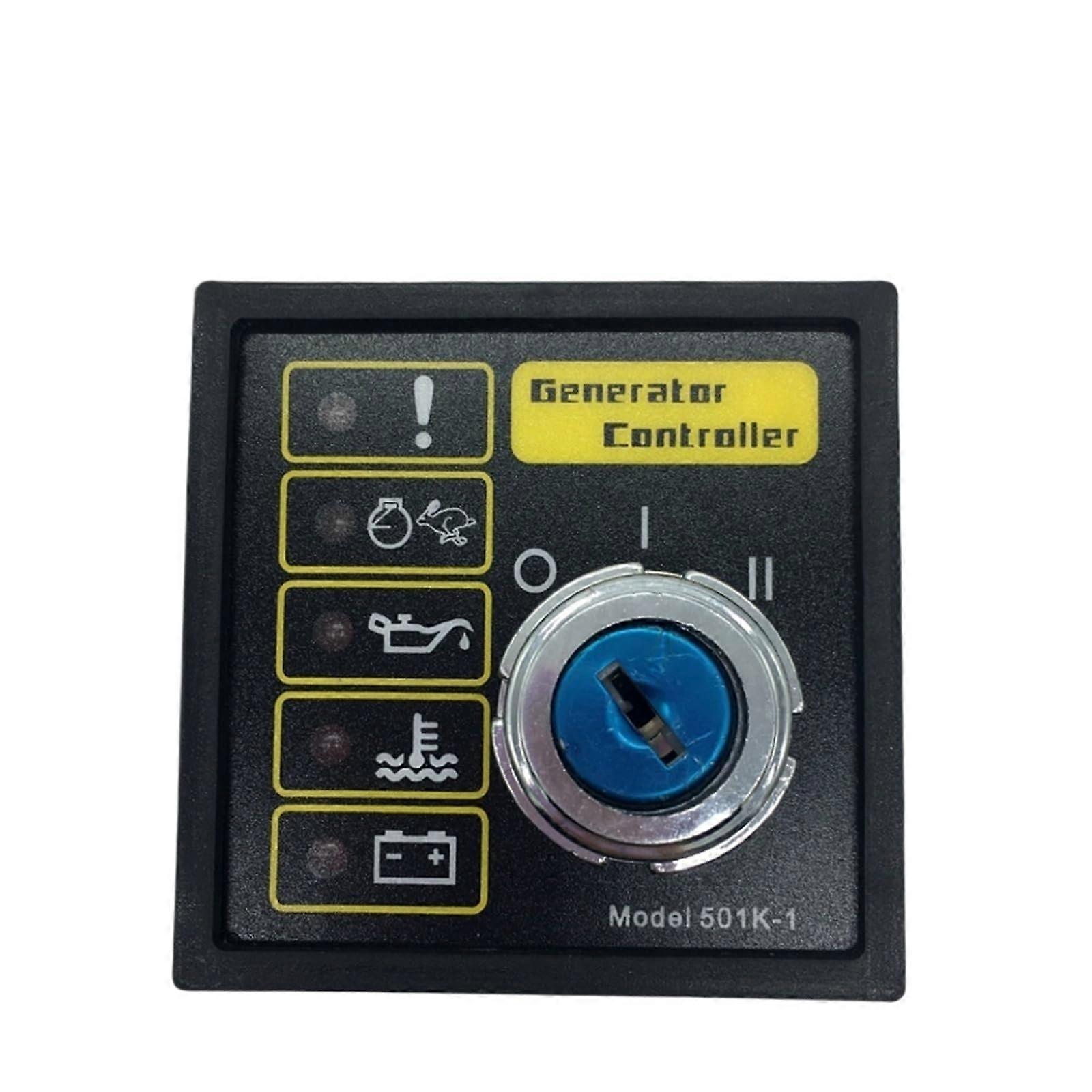 Manual Key Start Generator Control Panel with Engine Control Module Replacement Compatible with DSE501K1