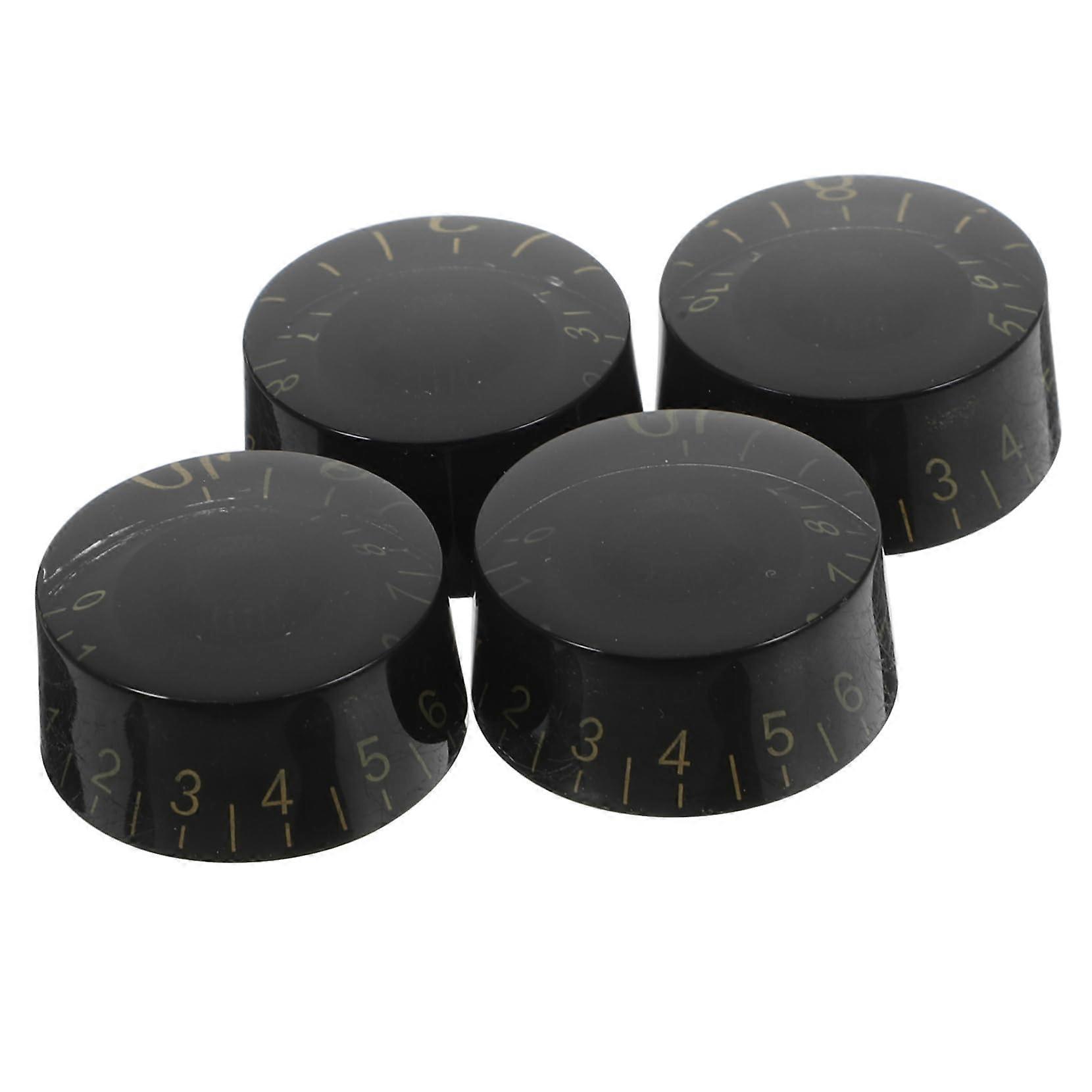Electric Guitar Knobs Set of 4 Durable Acrylic PushOn Volume Control Caps for Replacement