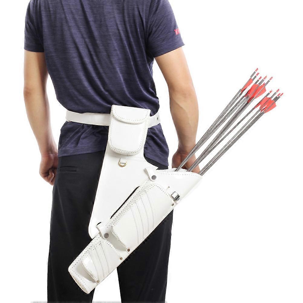 Arrow Storage Bag PU Waist Bag for Storage Use 2Pcs White Multifunctional